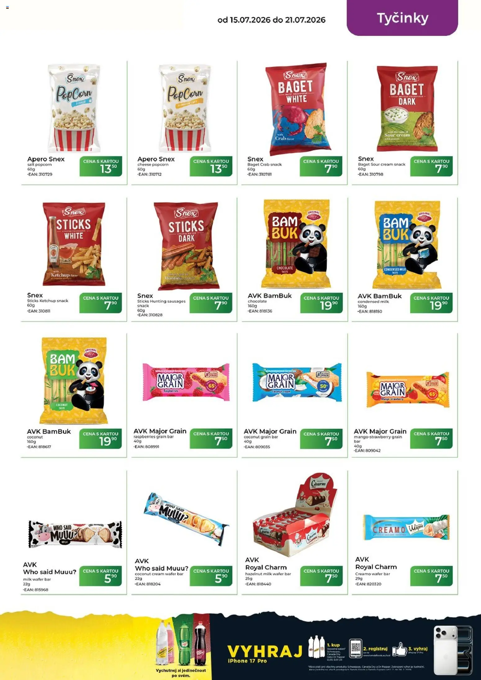 Tamda Foods leták od 15.07.2026 | Strana: 33 | Produkty: Tyčinky, Iphone, Popcorn