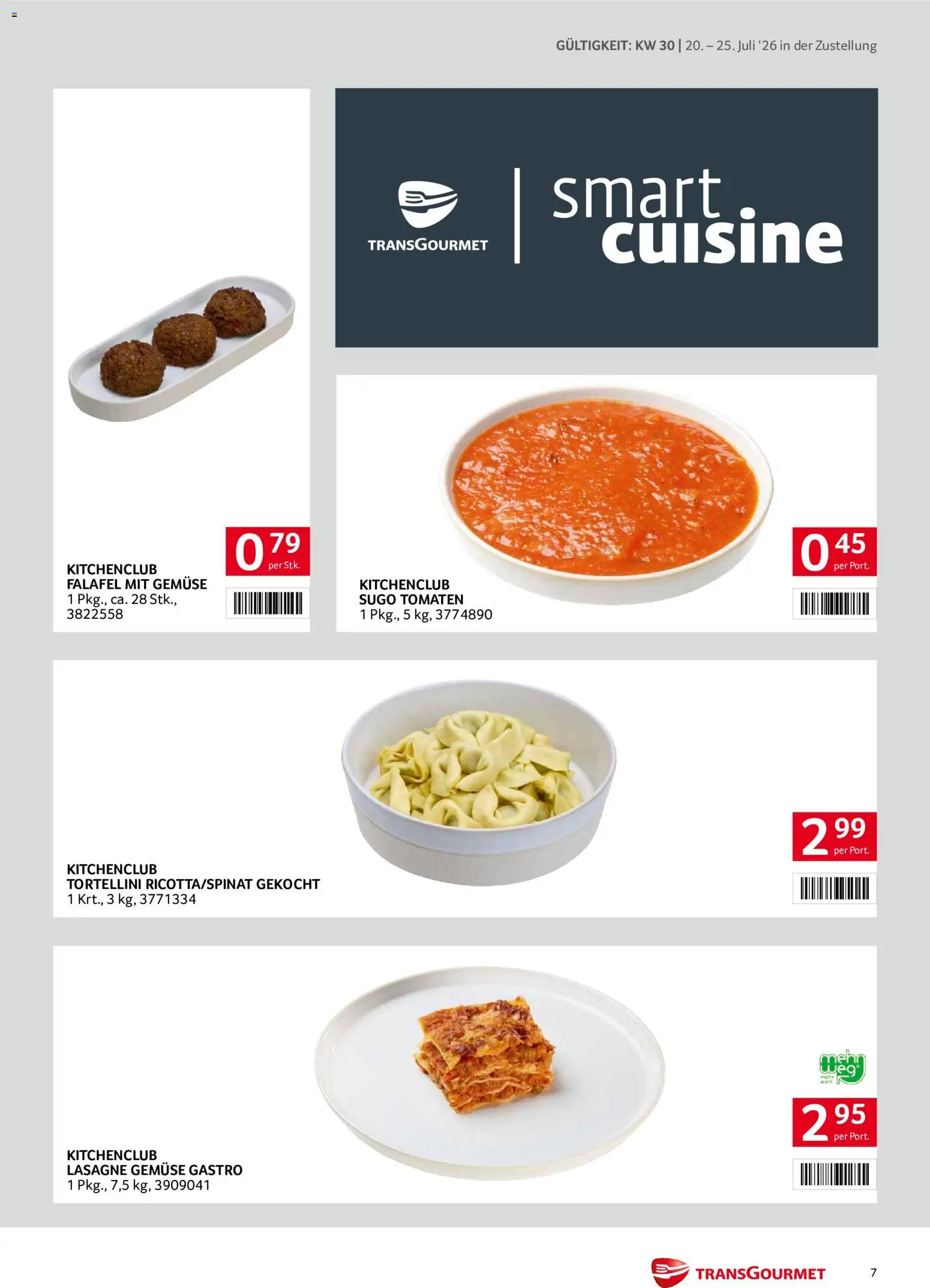 Transgourmet Zustellaktion gültig ab 20.07.2026 | Seite: 7 | Produkte: Gemüse, Tomaten