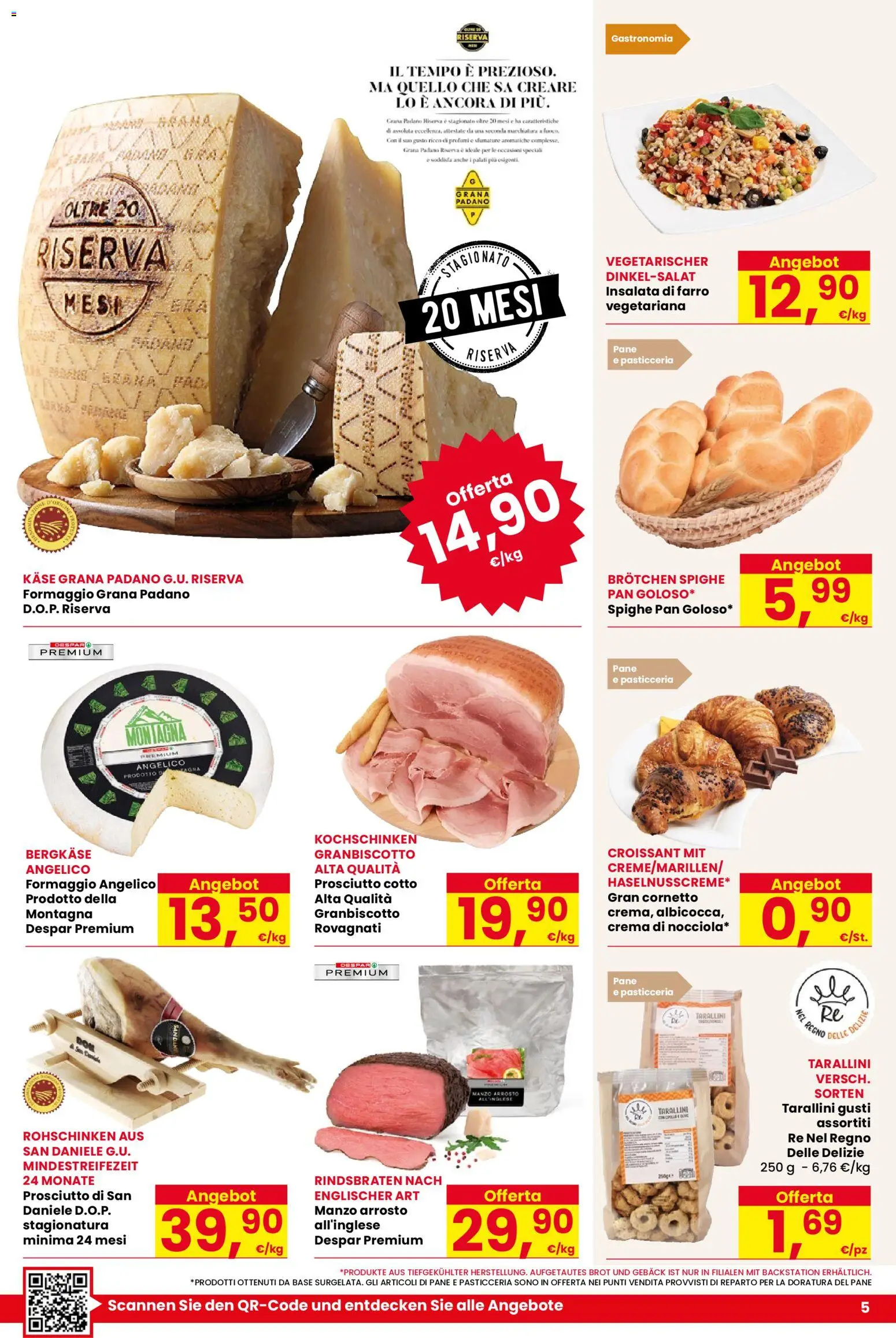 Volantino Despar del 23/07/2026 | Pagina: 5 | Prodotti: Crema, Manzo, Croissant, Farro