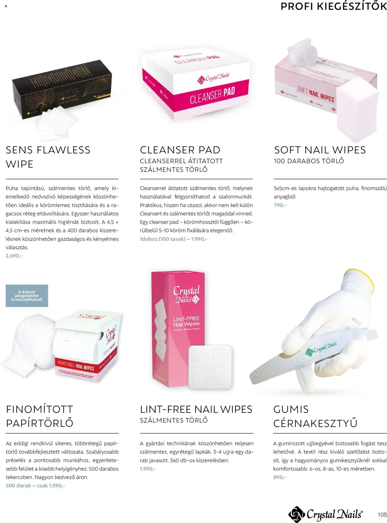 Crystal Nails akciós ujság - amely érvényes a következő dátumtól: 2026.03.09. | Oldal: 105 | Termékek: Pad, Papírtörlő