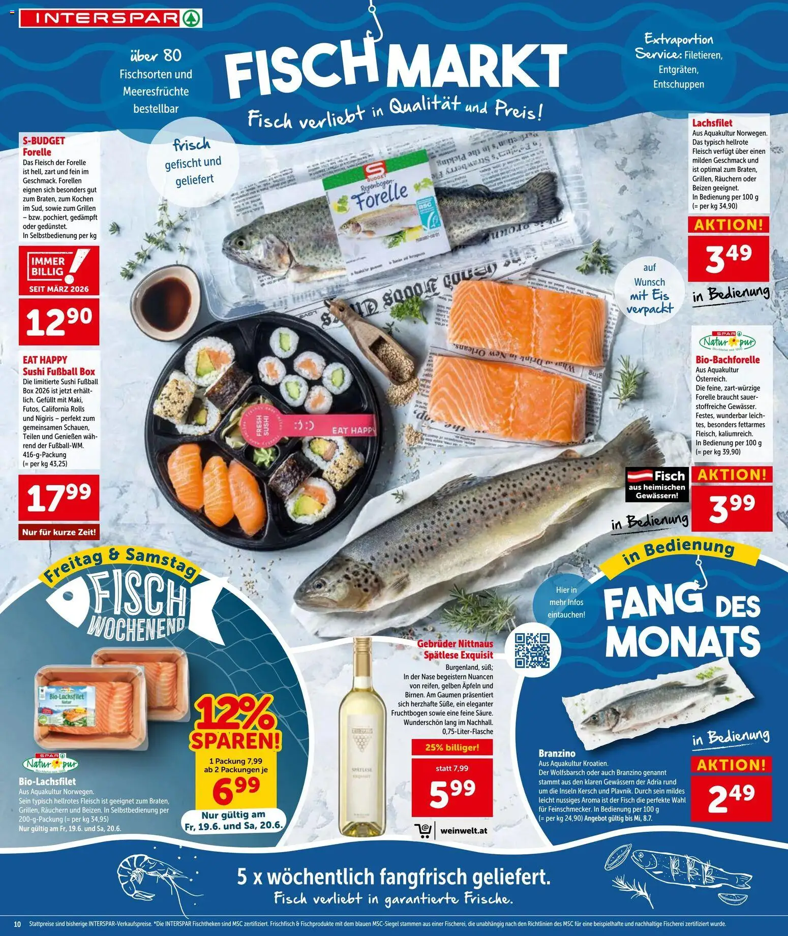 Interspar - Flugblatt gültig ab 18.06.2026 | Seite: 10 | Produkte: Eis, Meeresfrüchte, Box, Fisch