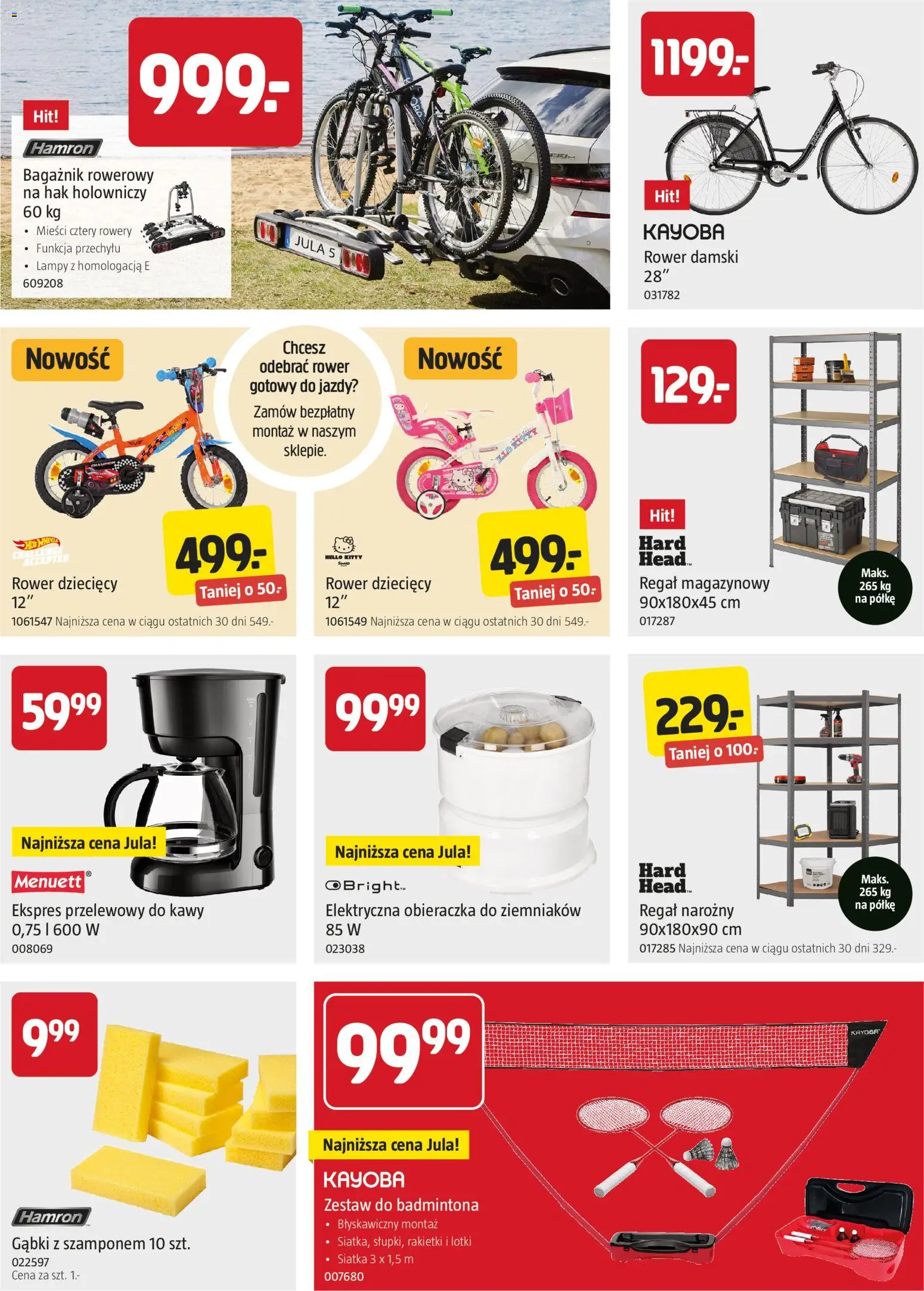 Jula gazetka od 11.06.2026 | Strona: 6 | Produkty: Regał magazynowy, Rower, Siatka, Regał
