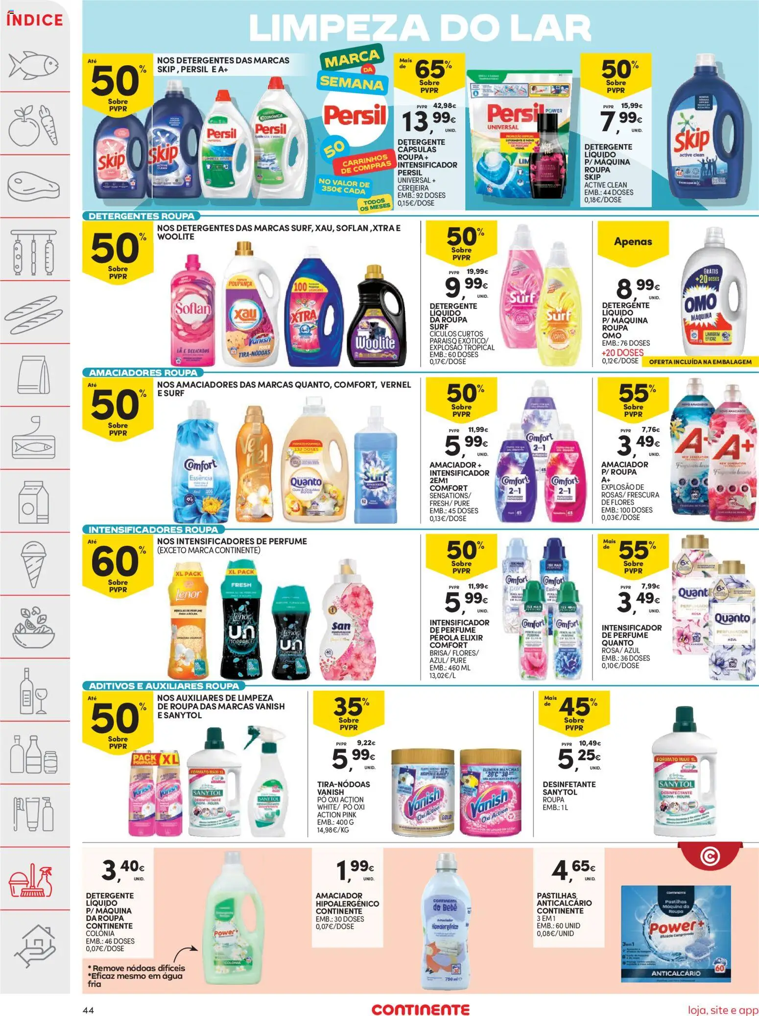Continente folheto │ válido de 23/06/2026 | Página: 46 | Produtos: Flores, Perfume, Pó, Detergente