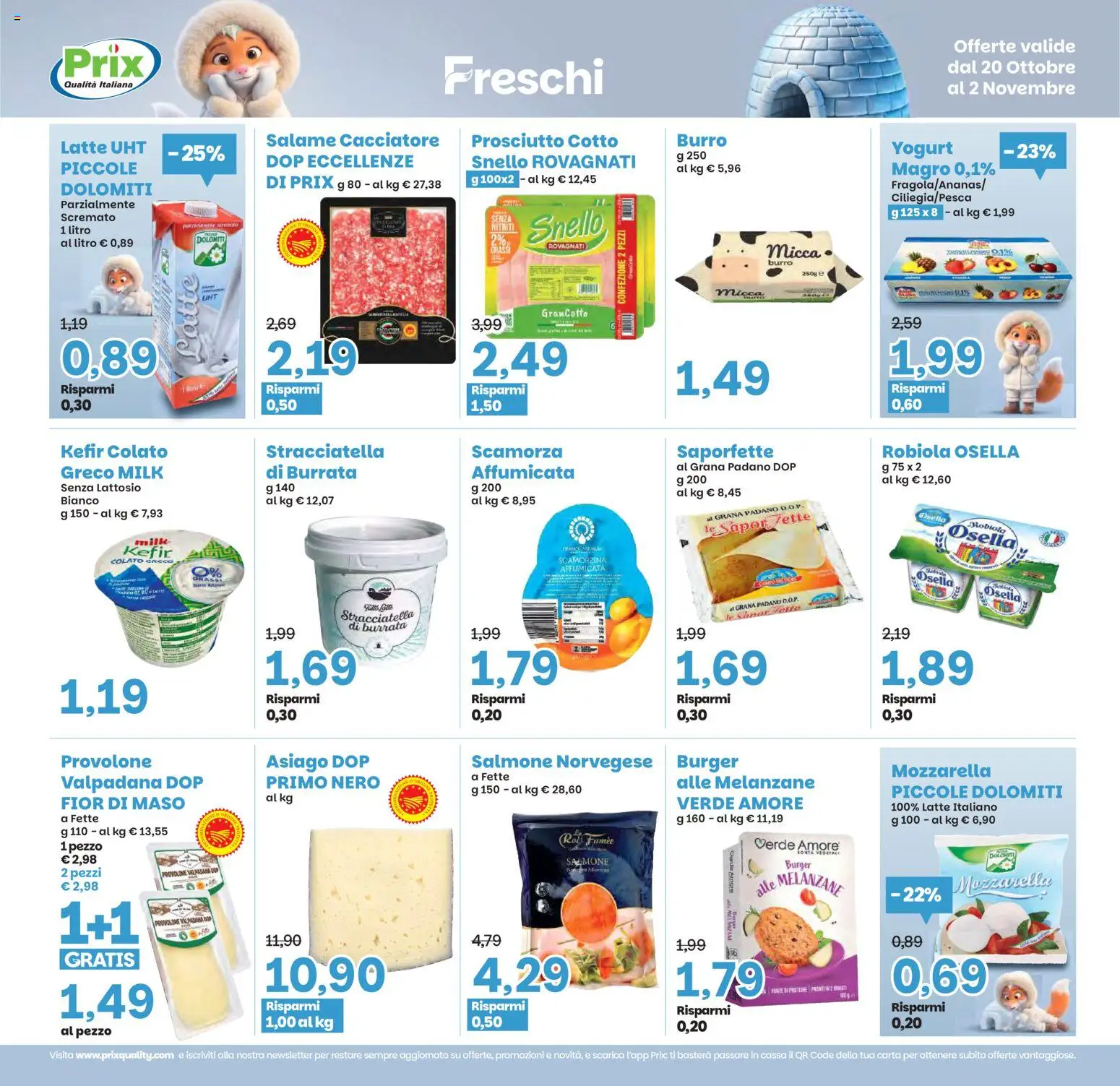 Volantino Prix del 20/10/2026 | Pagina: 15 | Prodotti: Salame, Salmone, Latte, Prosciutto