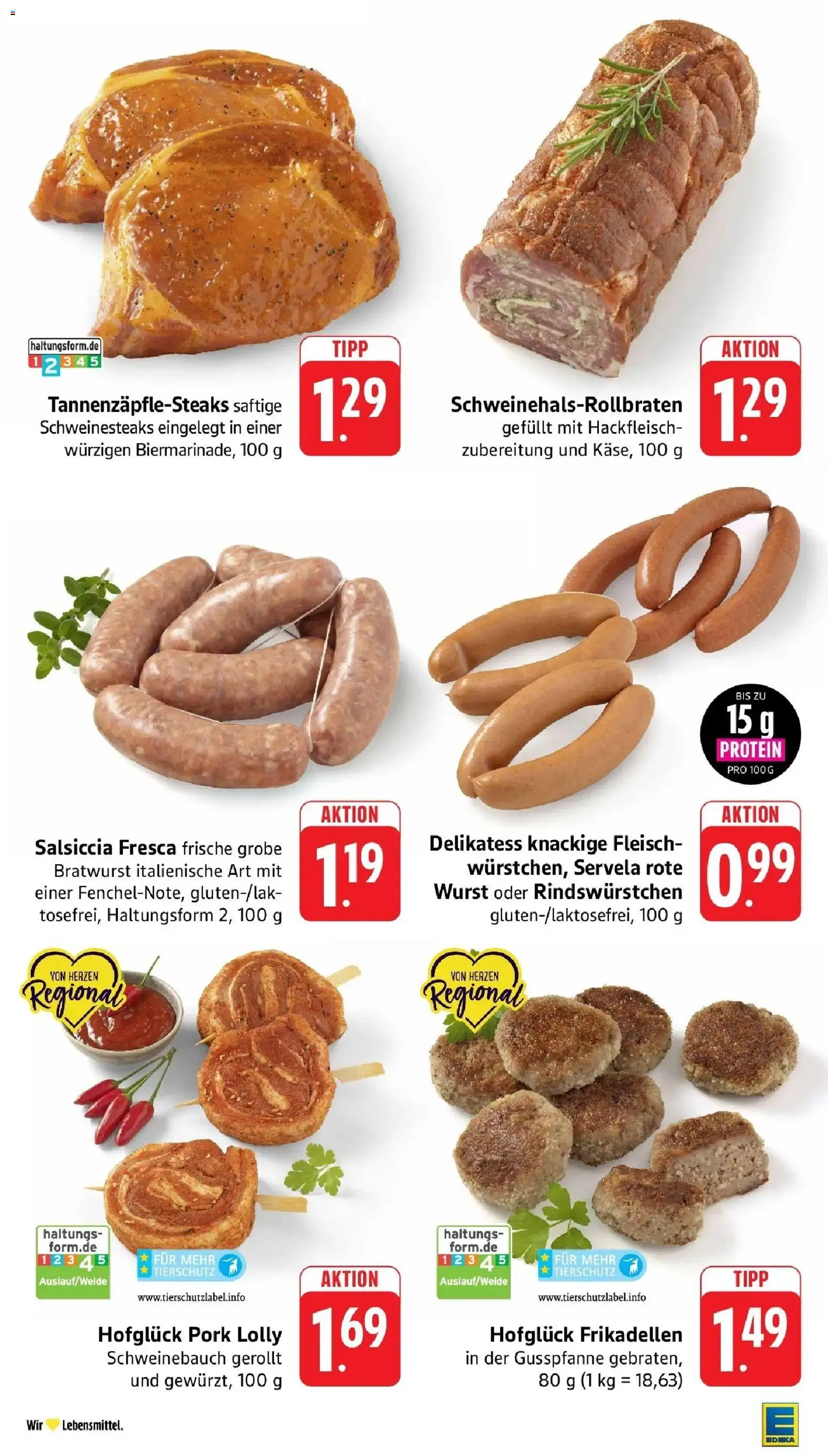 Edeka Prospekt Calw (ab 03.08.2026) » Angebote Online | Seite: 4 | Produkte: Schweinebauch, Bratwurst, Wurst, Fleisch