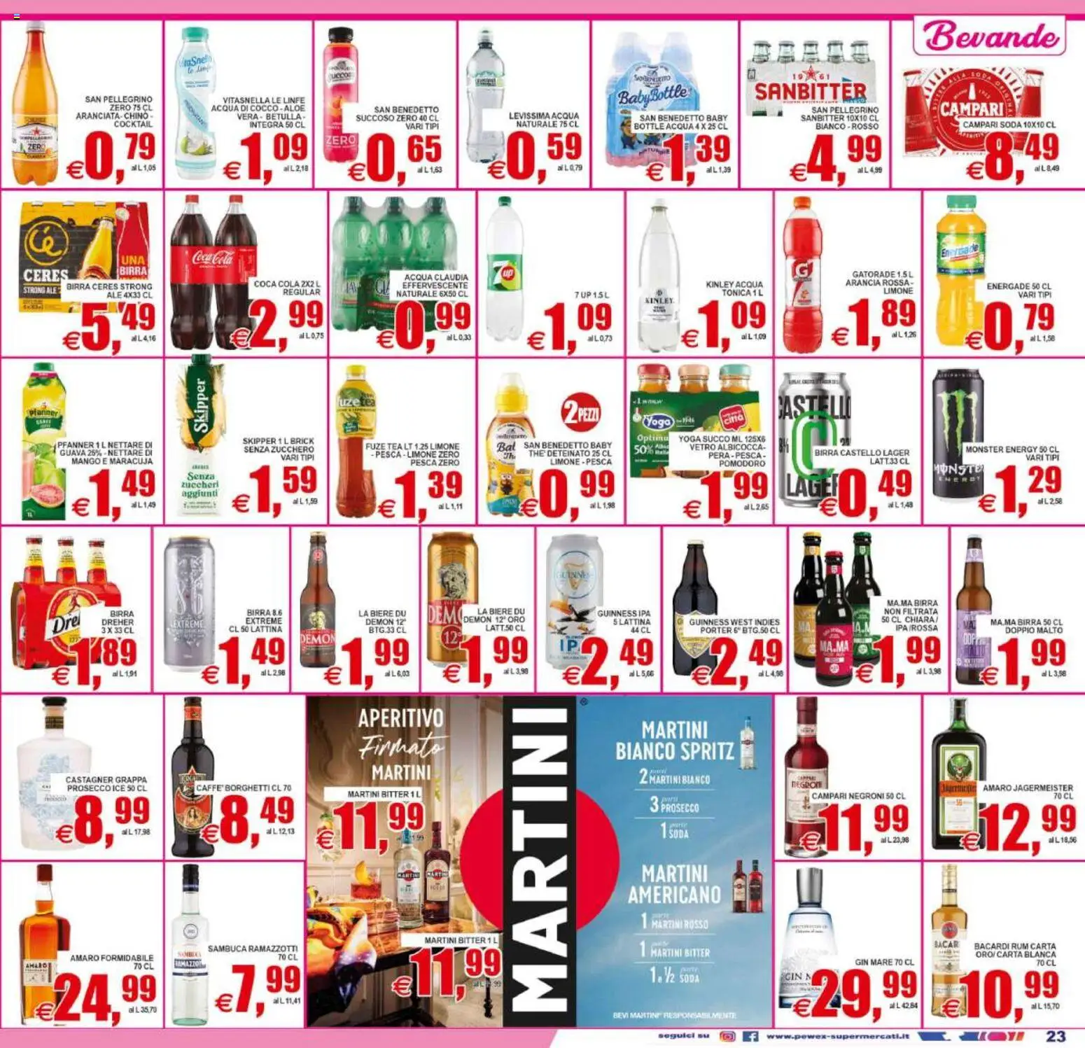 Volantino Pewex del 02/09/2026 | Pagina: 23 | Prodotti: Limone, Mango, Pesca, Aperitivo