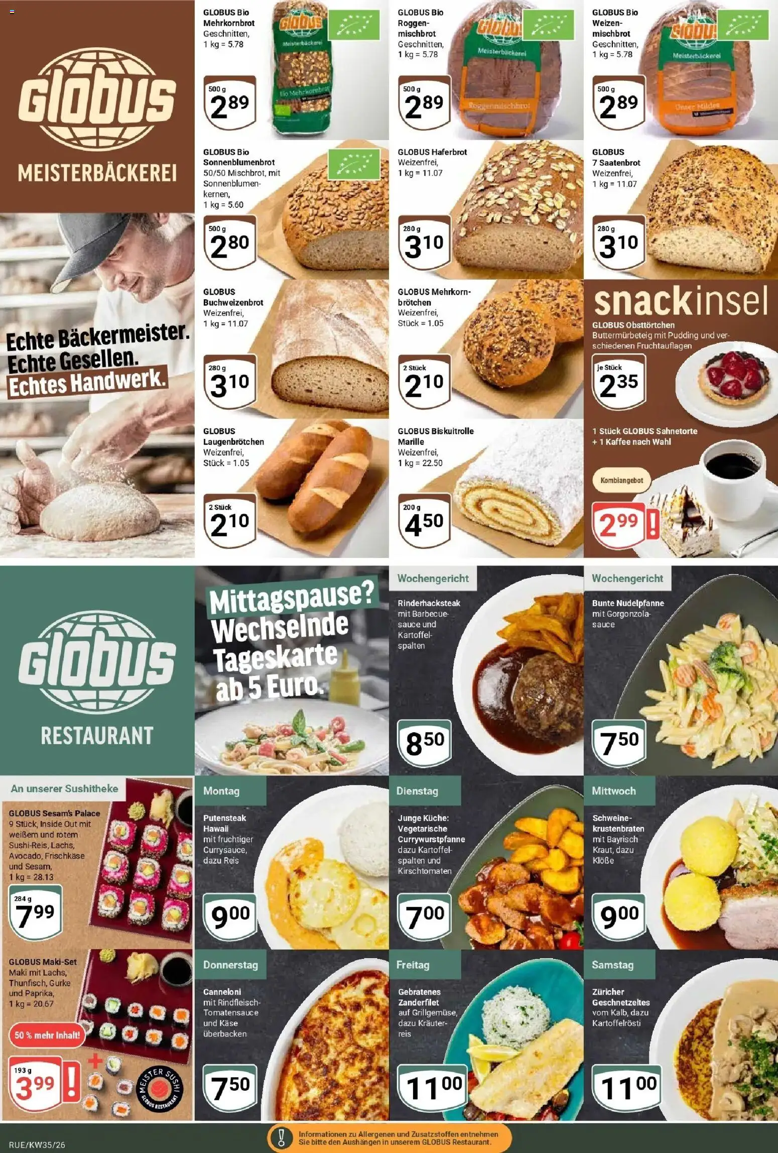 Globus Prospekt Rüsselsheim (ab 24.08.2026) » Angebote online | Seite: 9 | Produkte: Krustenbraten, Pudding, Kirschtomaten, Frischkase
