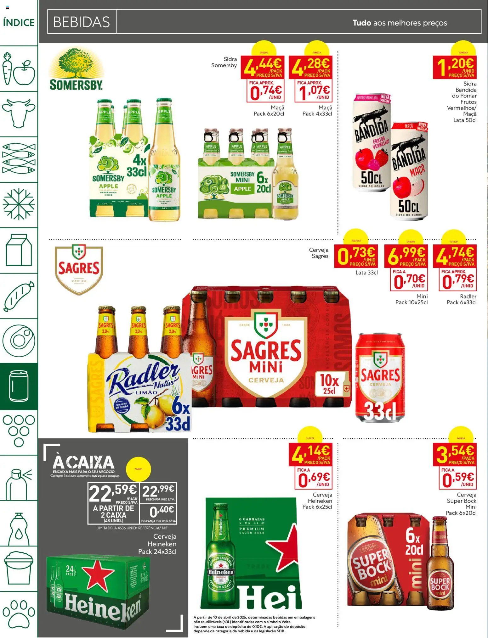 Recheio folheto Madeira │ válido de 28/07/2026 | Página: 26 | Produtos: Super bock, Caixa, Maça, Somersby