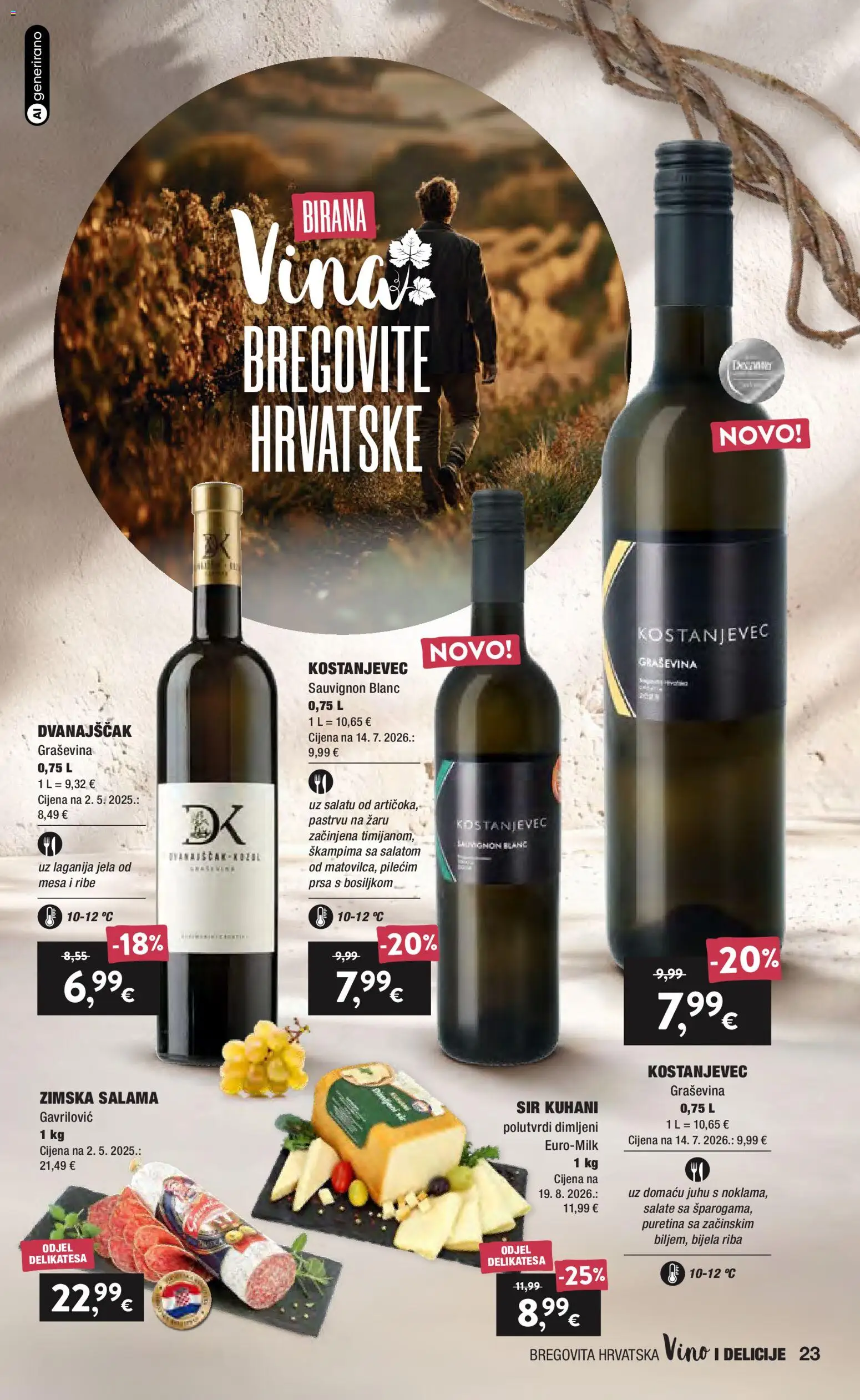 Interspar katalog | vrijedi od 16.09.2026 | Stranica: 23 | Proizvodi: Puretina, Sir, Salama, Riba