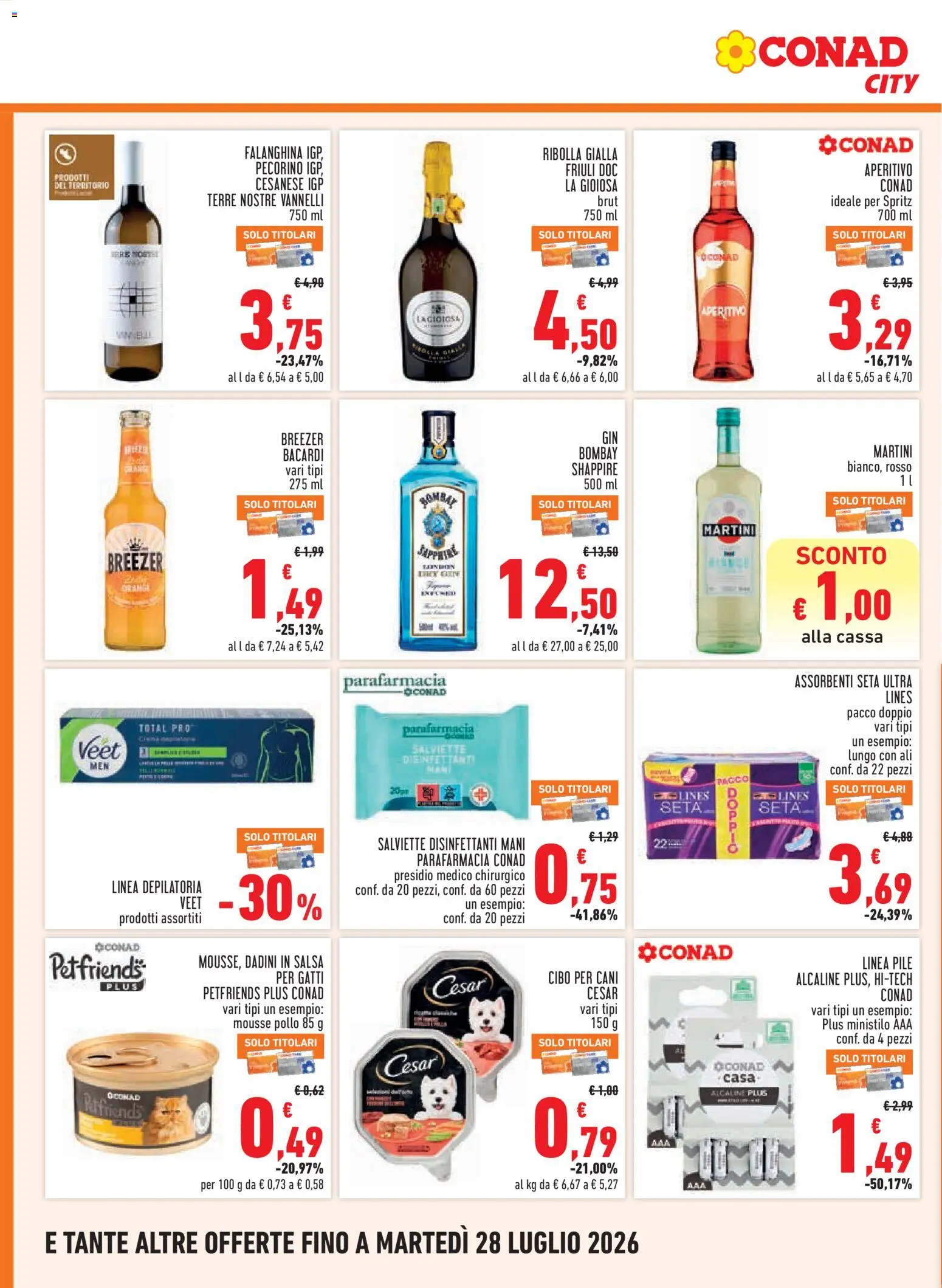Volantino Conad del 16/07/2026 | Pagina: 12 | Prodotti: Pile, Pollo, Spumante, Aperitivo