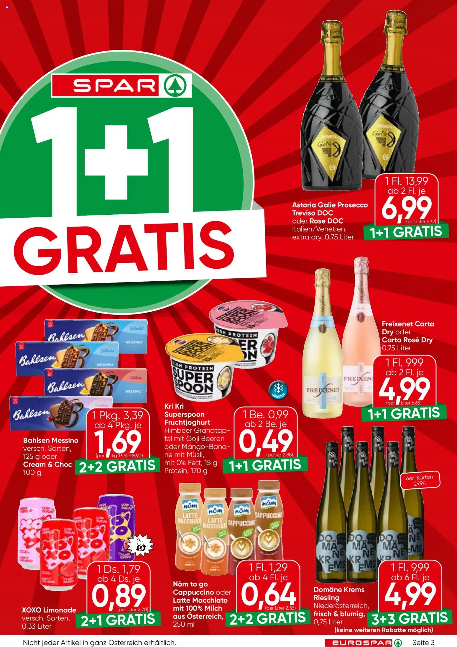 Eurospar Flugblatt gültig ab 21.05.2026 | Seite: 3 | Produkte: Milch
