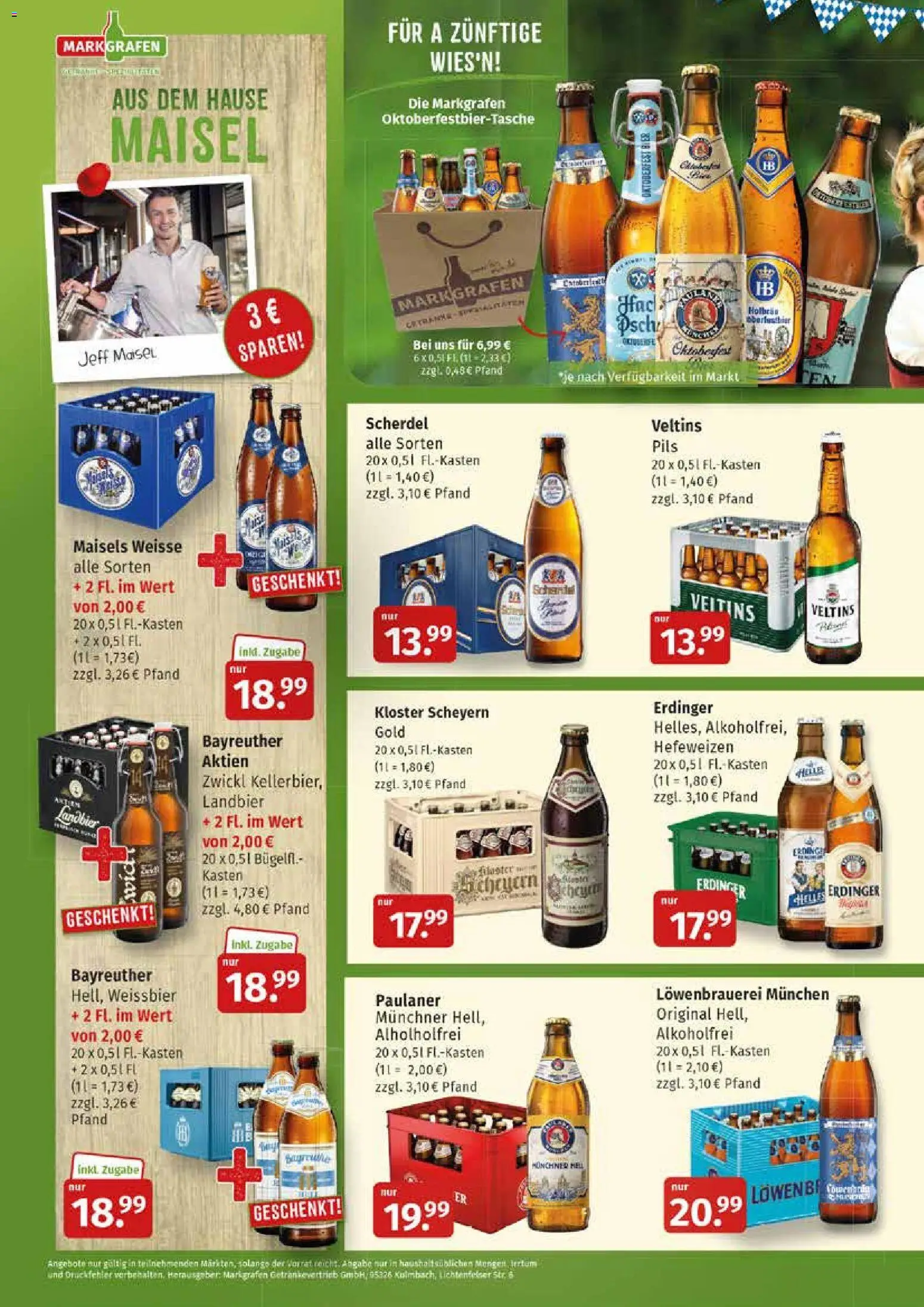 Markgrafen Prospekt – gültig ab 31.08.2026 | Seite: 4 | Produkte: Erdinger, Weißbier, Pils, Paulaner