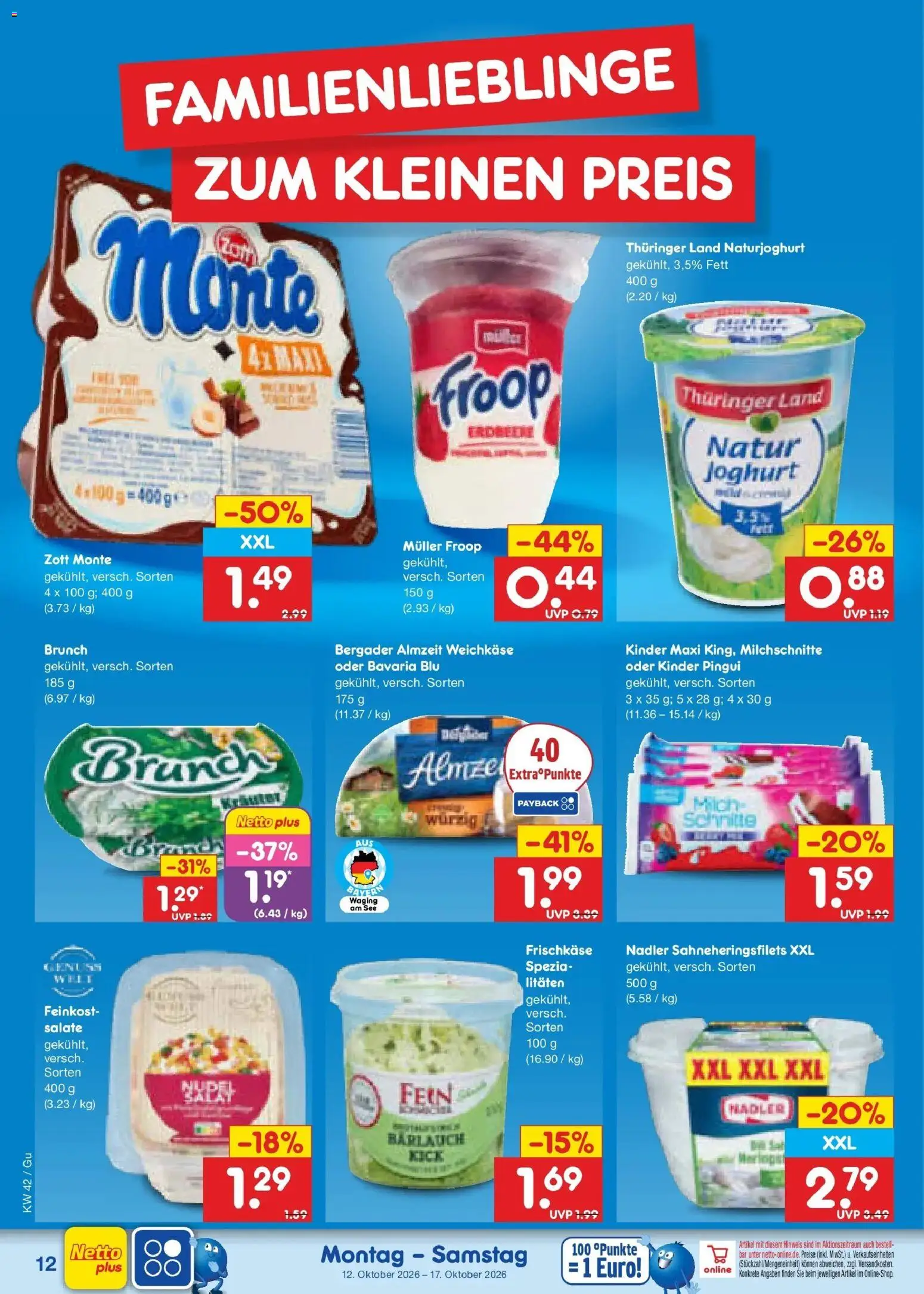Netto Marken-Discount Prospekt Augustusburg – gültig ab 12.10.2026 | Seite: 14 | Produkte: Froop, Joghurt, Frischkase
