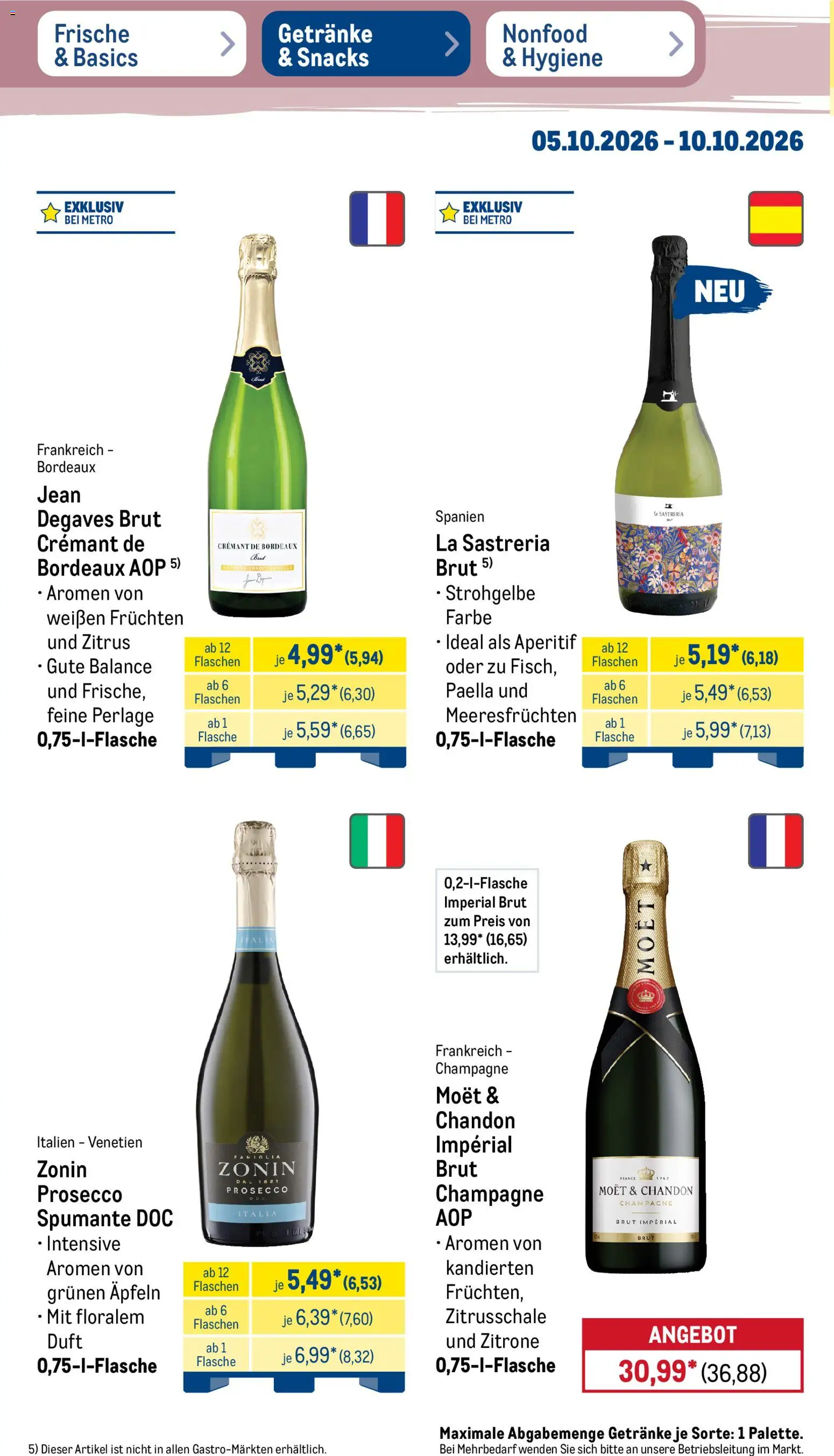 Metro NonFood-Angebote – gültig ab 05.10.2026 | Seite: 25 | Produkte: Duft, Prosecco, Zitrone