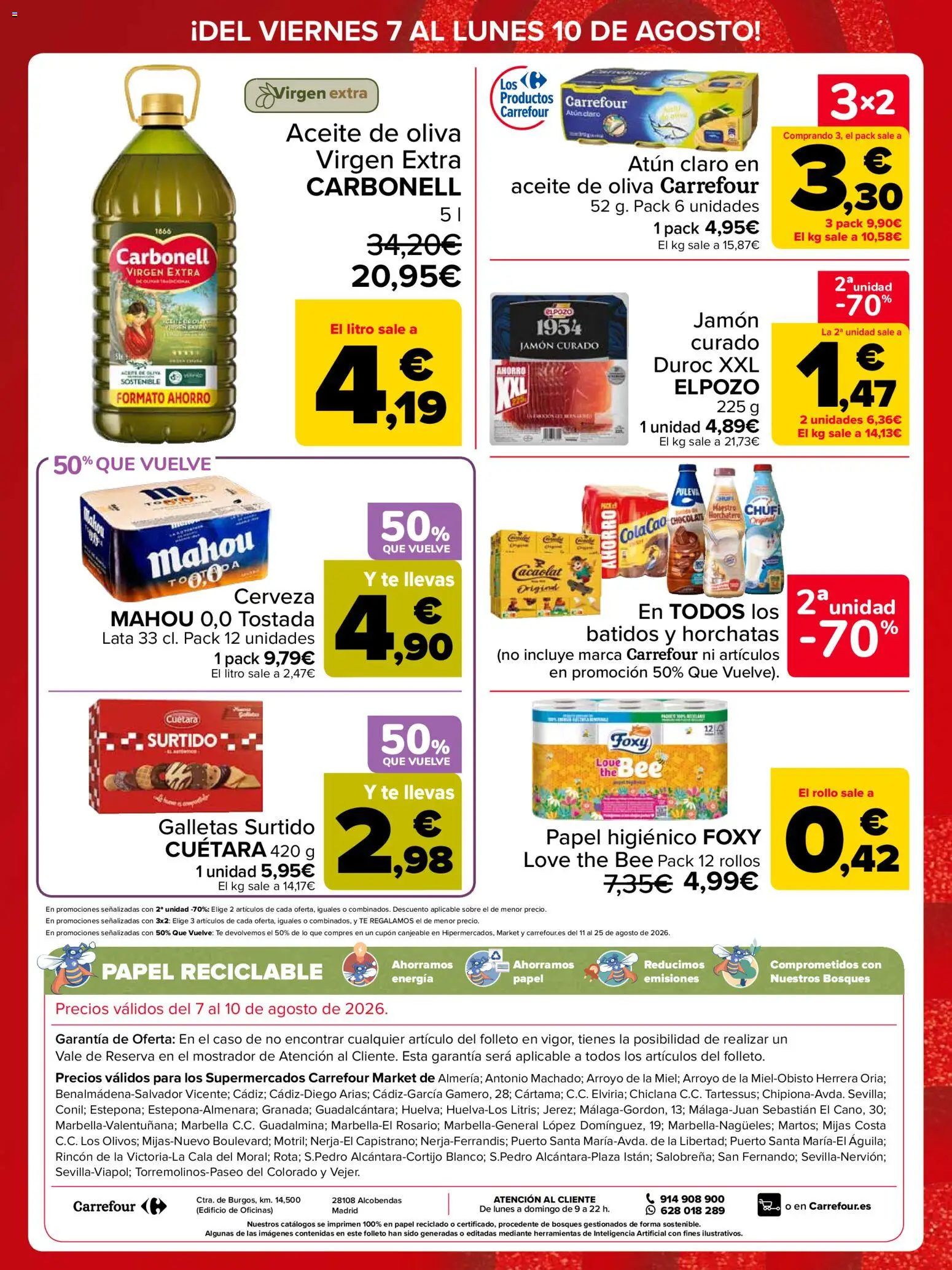Carrefour Market Precio Imbatible │ válido desde el 07/08/2026 | Página: 2 | Productos: Jamón curado, Atún, Aceite, Jamón