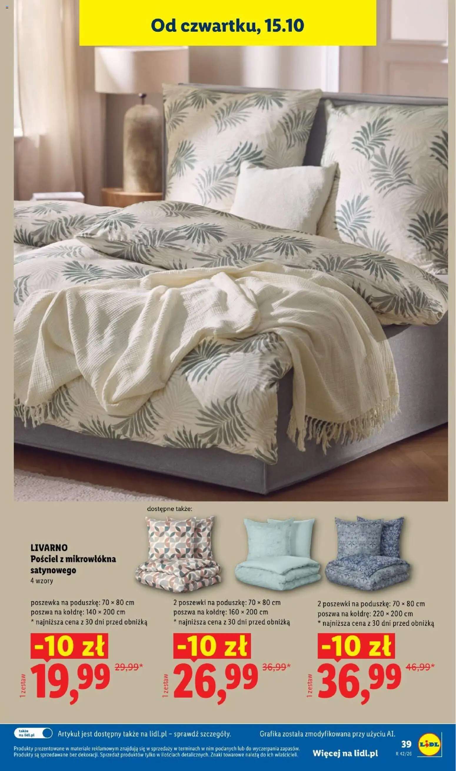 Lidl Katalog od 12.10.2026 | Strona: 43 | Produkty: Pościel