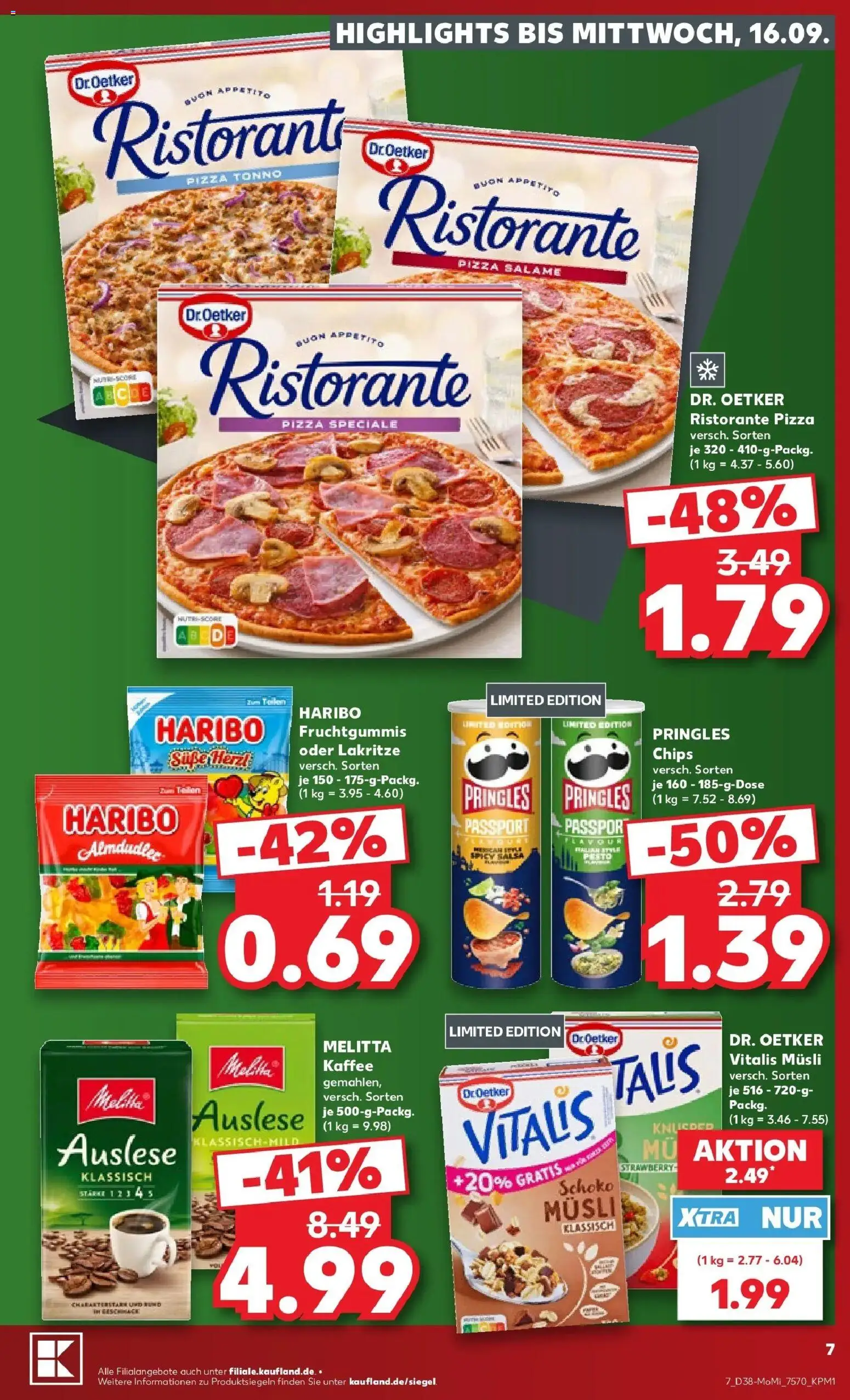 Prospekt Kaufland ab 14.09.2026 » Angebote Online zum Blättern | Seite: 7 | Produkte: Haribo, Kaffee, Pringles, Chips