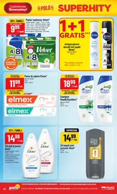 Pogląd oferty "POLOmarket gazetka" - ważna od 17.06.2026 | Strona: 60 | Produkty: Papier toaletowy, Rolki, Szampon, Pasta do zębów
