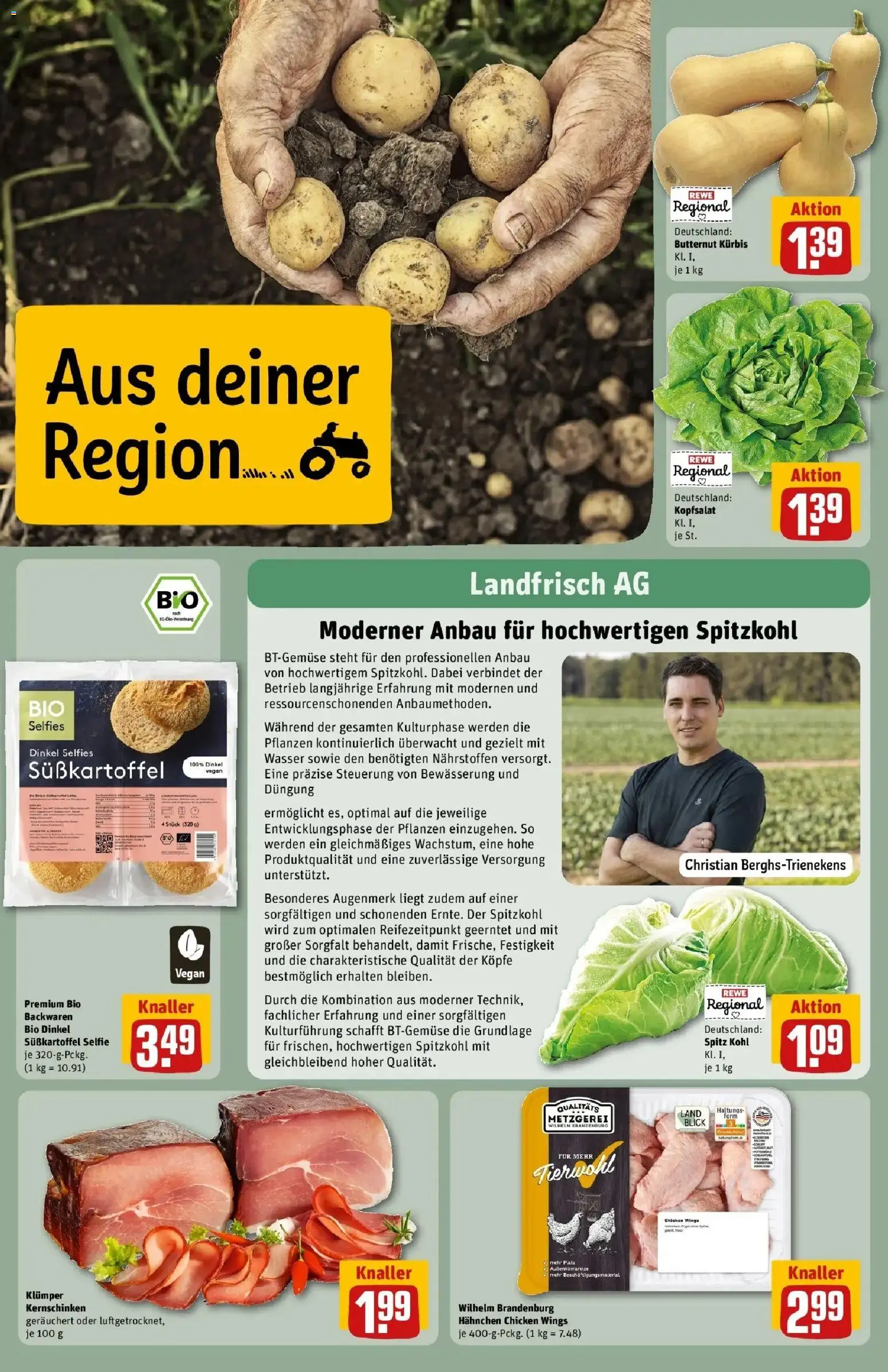 REWE Prospekt ab 28.09.2026 zum Blättern » Angebote | Seite: 30 | Produkte: Hahnchen, Tür, Wasser, Kürbis