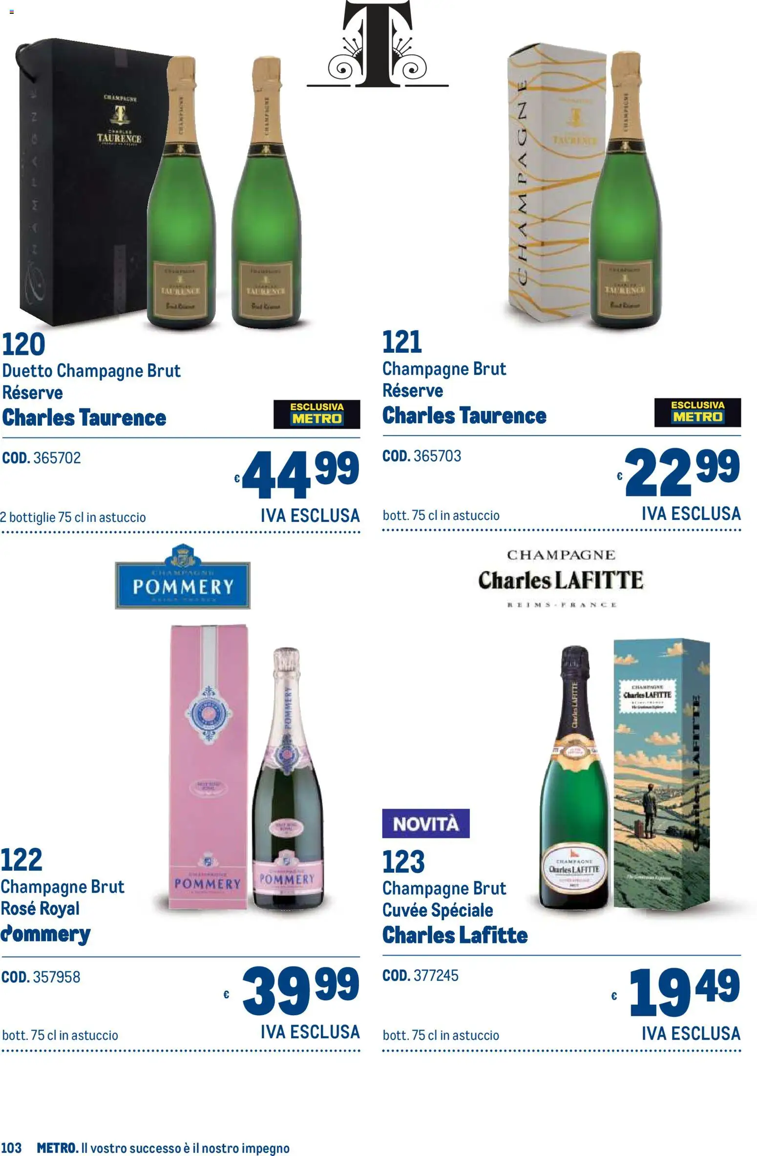 Volantino Metro del 19/10/2026 | Pagina: 103 | Prodotti: Champagne, Astuccio