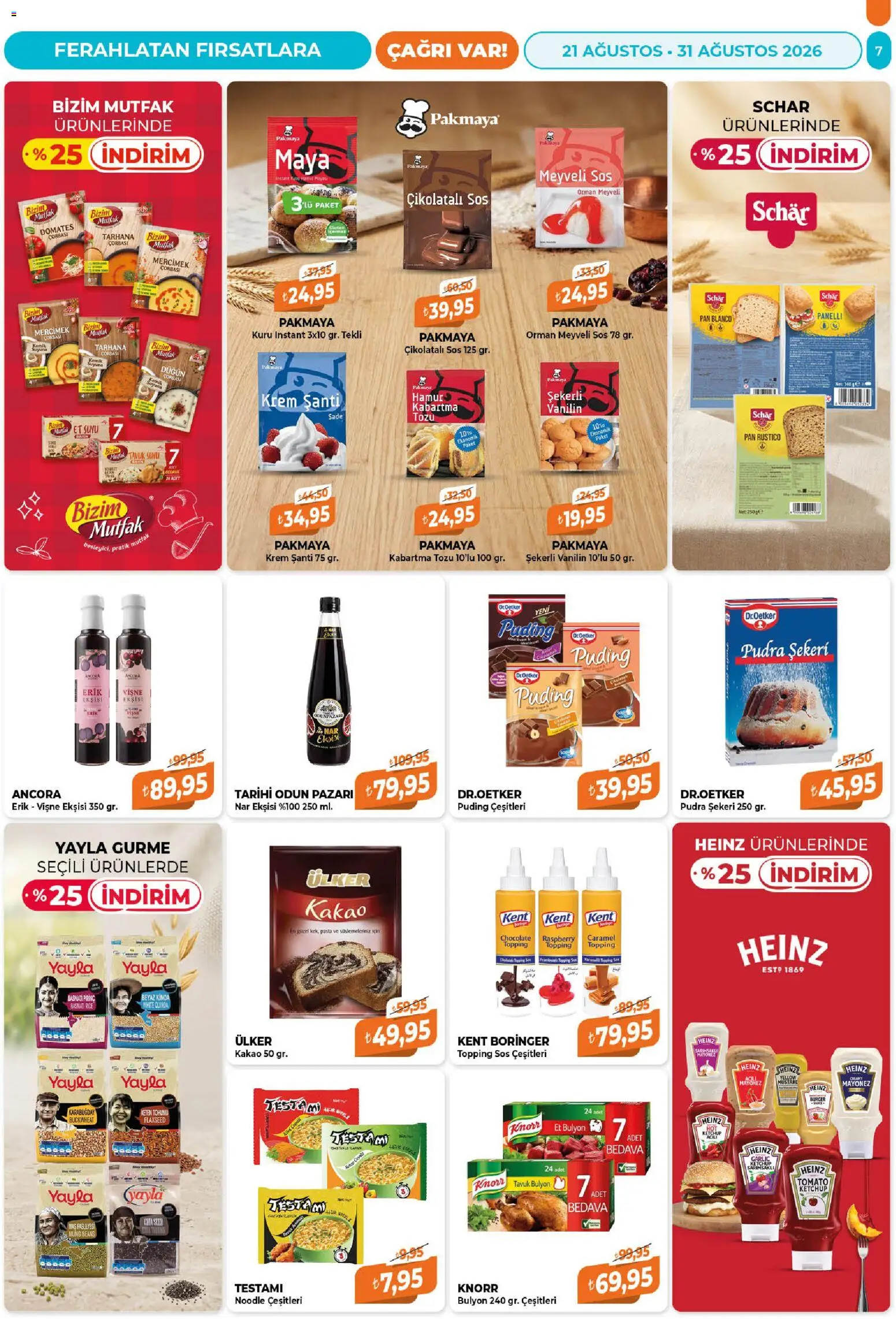 Çağrı Market Katalog - 21 Ağustos 2026 tarihinden itibaren geçerlidir | Sayfa: 7 | Ürünler: Mercimek, Pirinç, Keten Tohumu, Nar