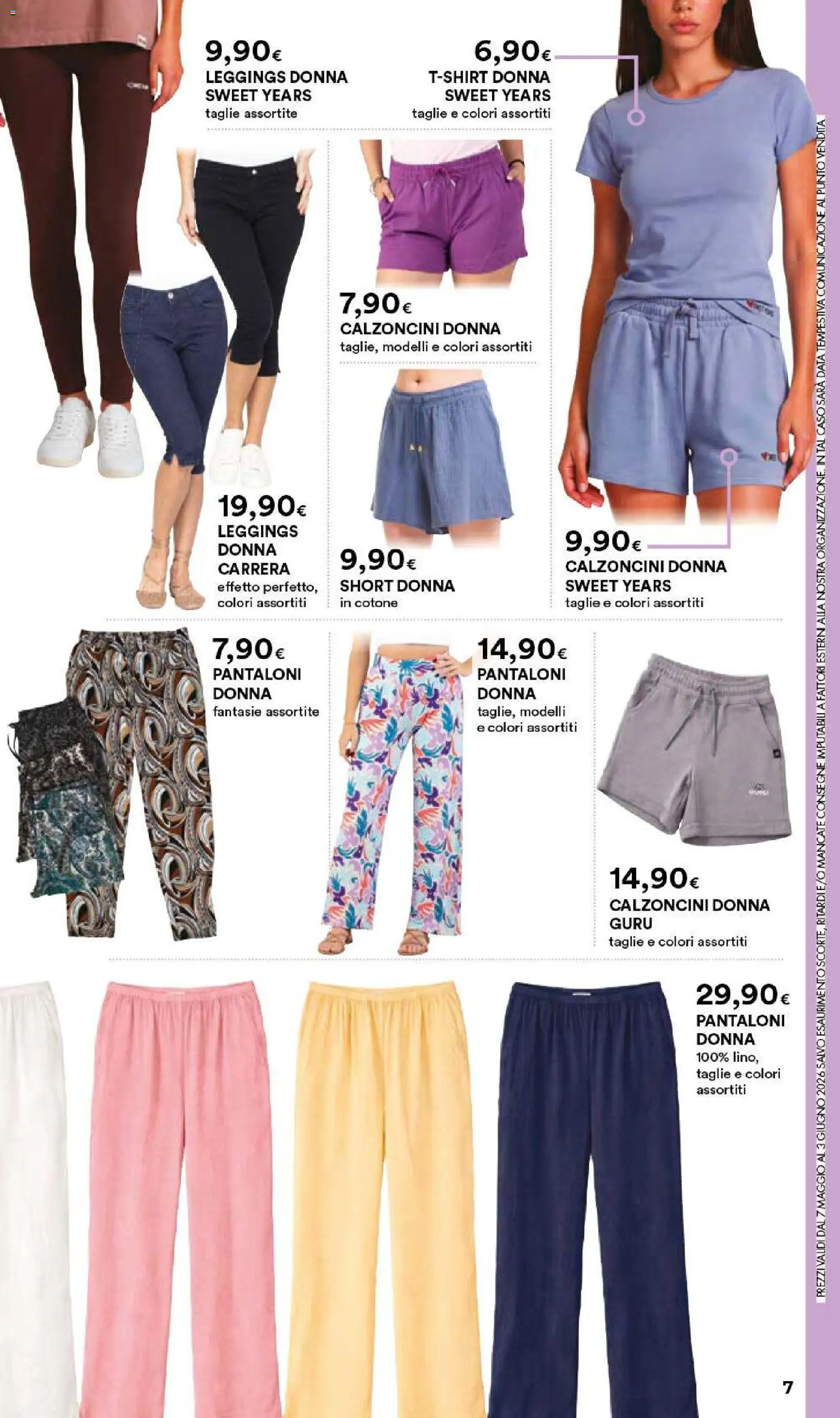 Volantino Ipercoop del 07.05.2026 | Pagina: 7 | Prodotti: Pantaloni, Leggings, Data