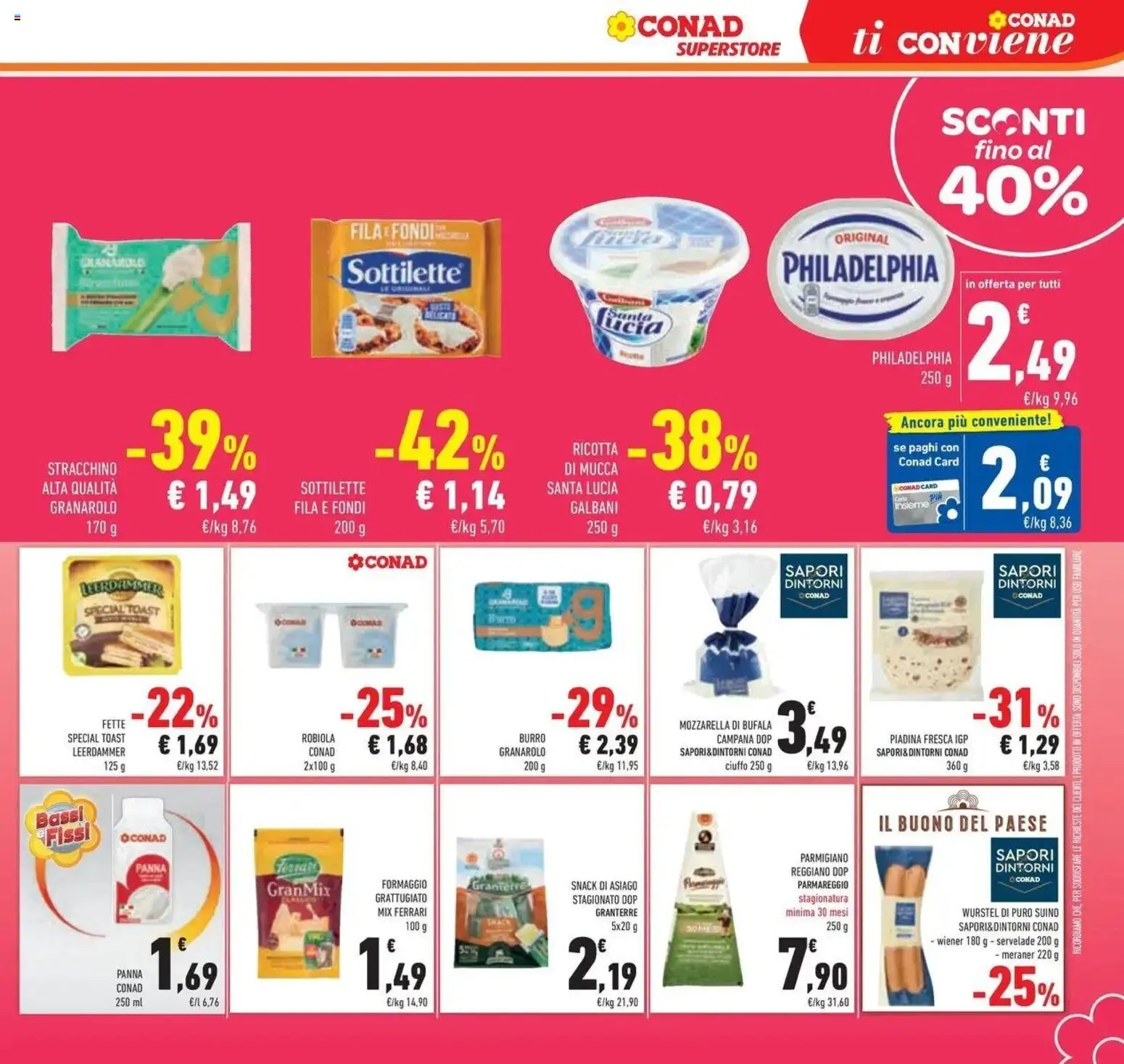 Anteprima volantino Conad dal 21/10/2026 prossima settimana | Pagina: 13 | Prodotti: Panna, Suino, Stracchino, Robiola