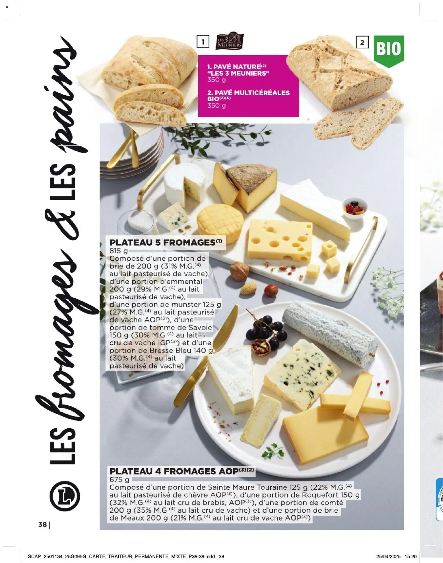 {H1} | Page: 38 | Produits: Plateau, Lait, Brie