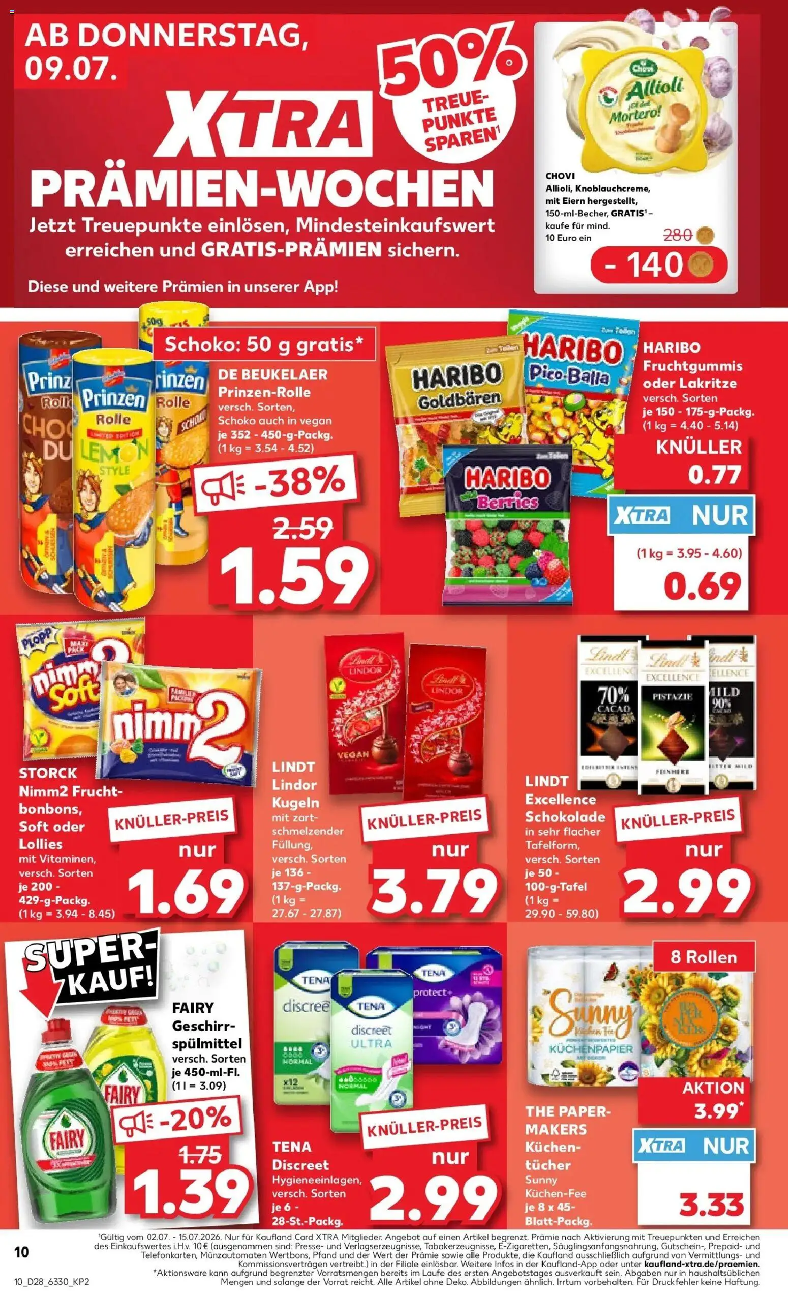 Kaufland Prospekt Rheda-Wiedenbrück – gültig ab 09.07.2026 | Seite: 10 | Produkte: Presse, Schokolade, Lindor, Lindt