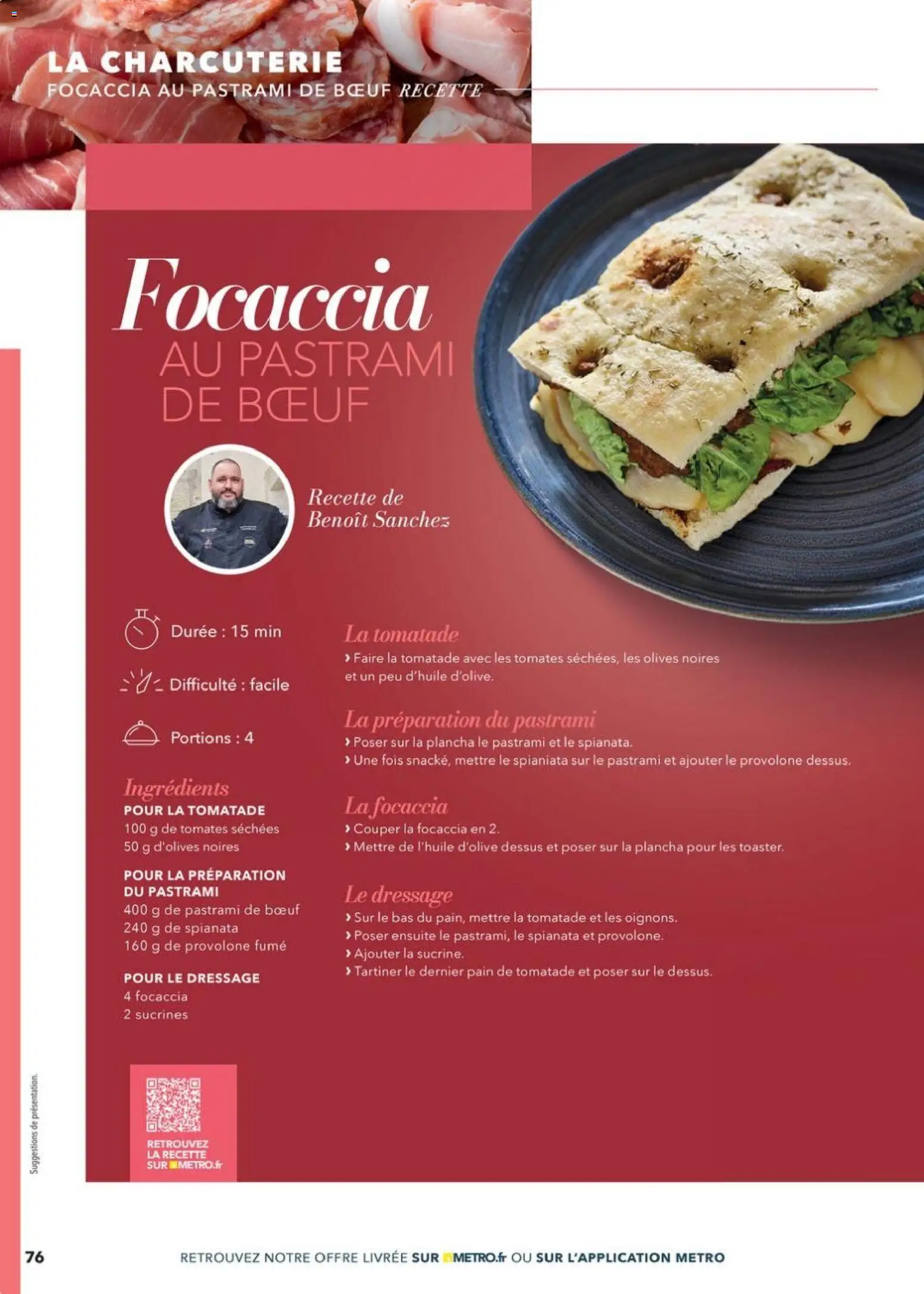 {H1} | Page: 76 | Produits: Plancha, Tomates séchées, Pain, Provolone