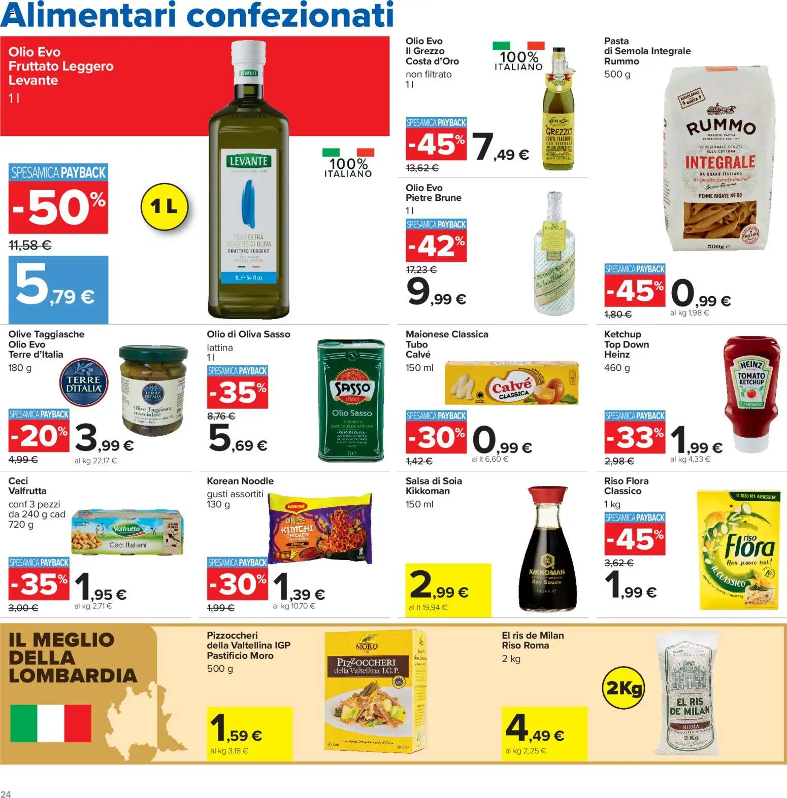 Volantino Carrefour del 04/09/2026 | Pagina: 24 | Prodotti: Olio Sasso, Olio, Penne, Olio di Oliva
