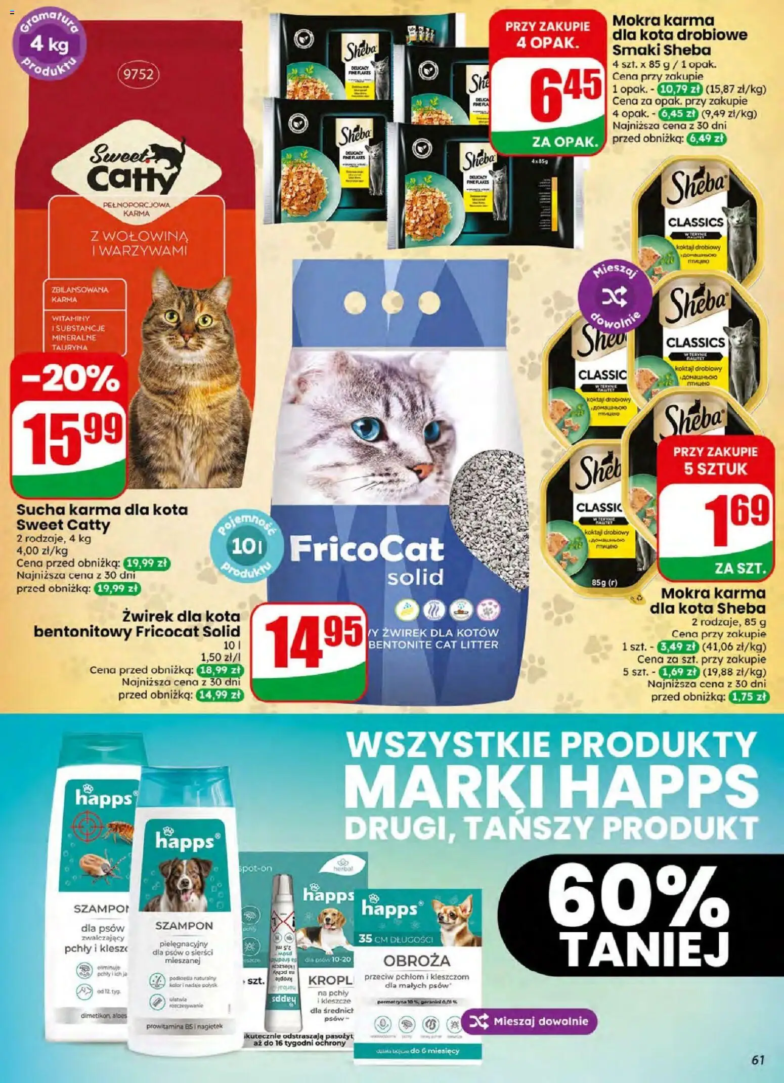 Dino gazetka od 05.08.2026 | Strona: 61 | Produkty: Żwirek dla kota, Karma dla kota, Szampon, Wołowina