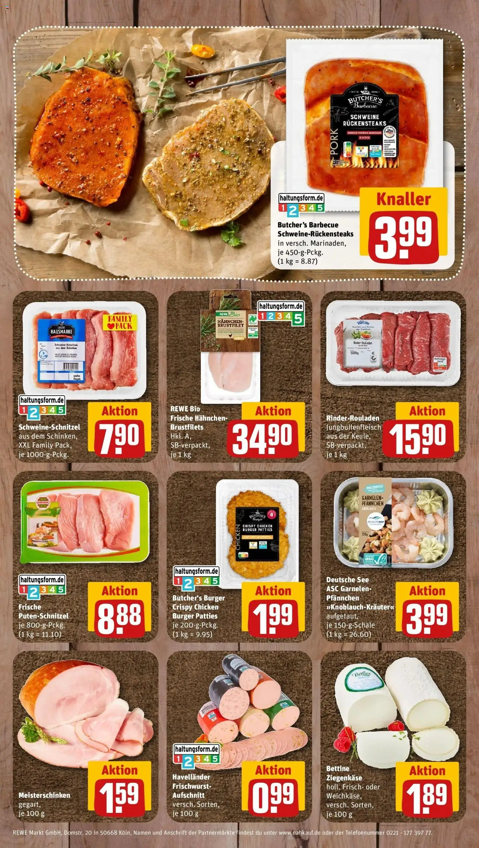 Rewe Prospekt Schneeberg – gültig ab 03.08.2026 | Seite: 12 | Produkte: Rinderrouladen, Ziegenkäse, Burger, Paprika