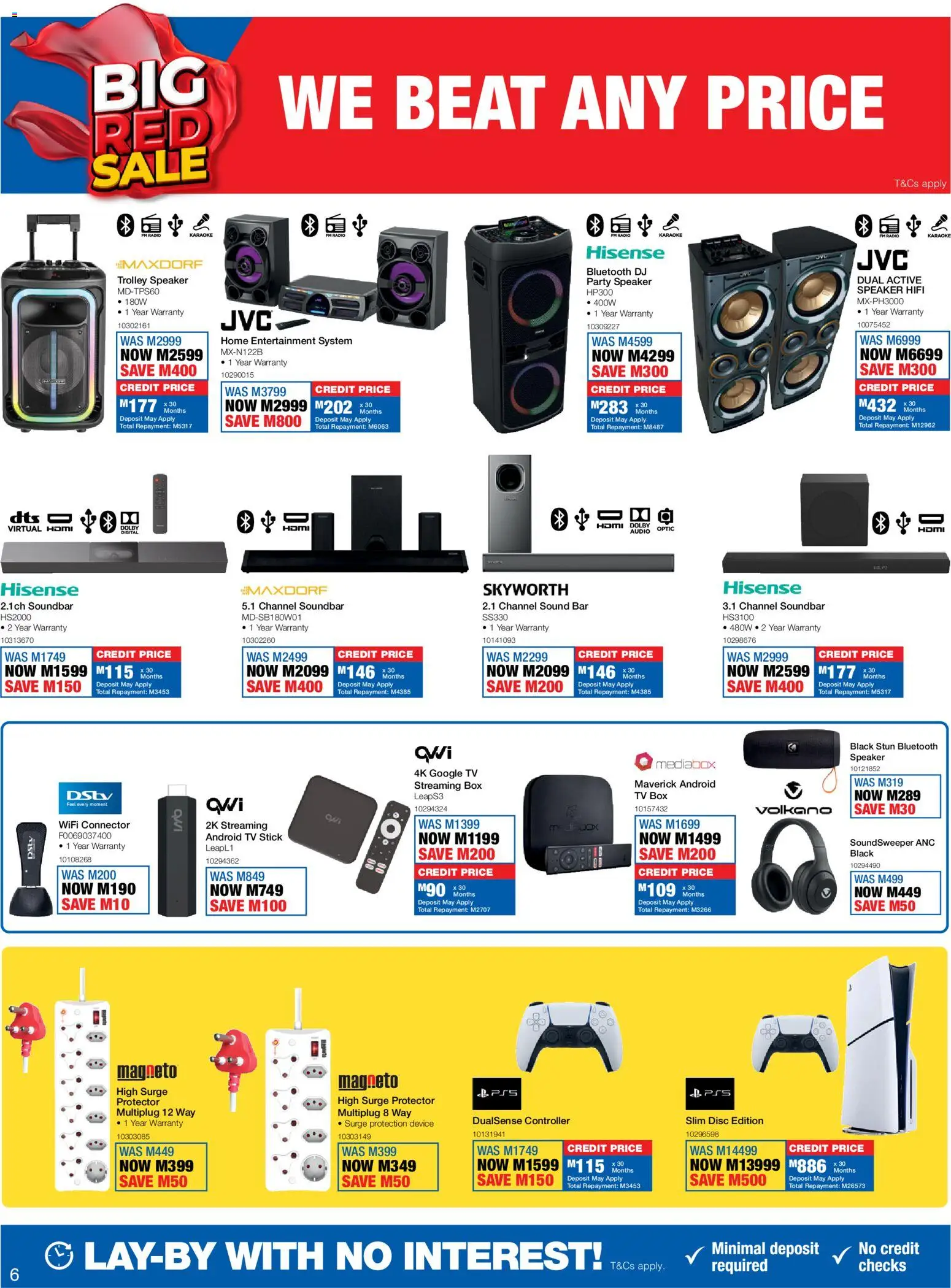New OK Furniture catalogue – valid from 18.05.2026 | Page: 6 | Products: Connector, TV, Surge protector, Soundbar