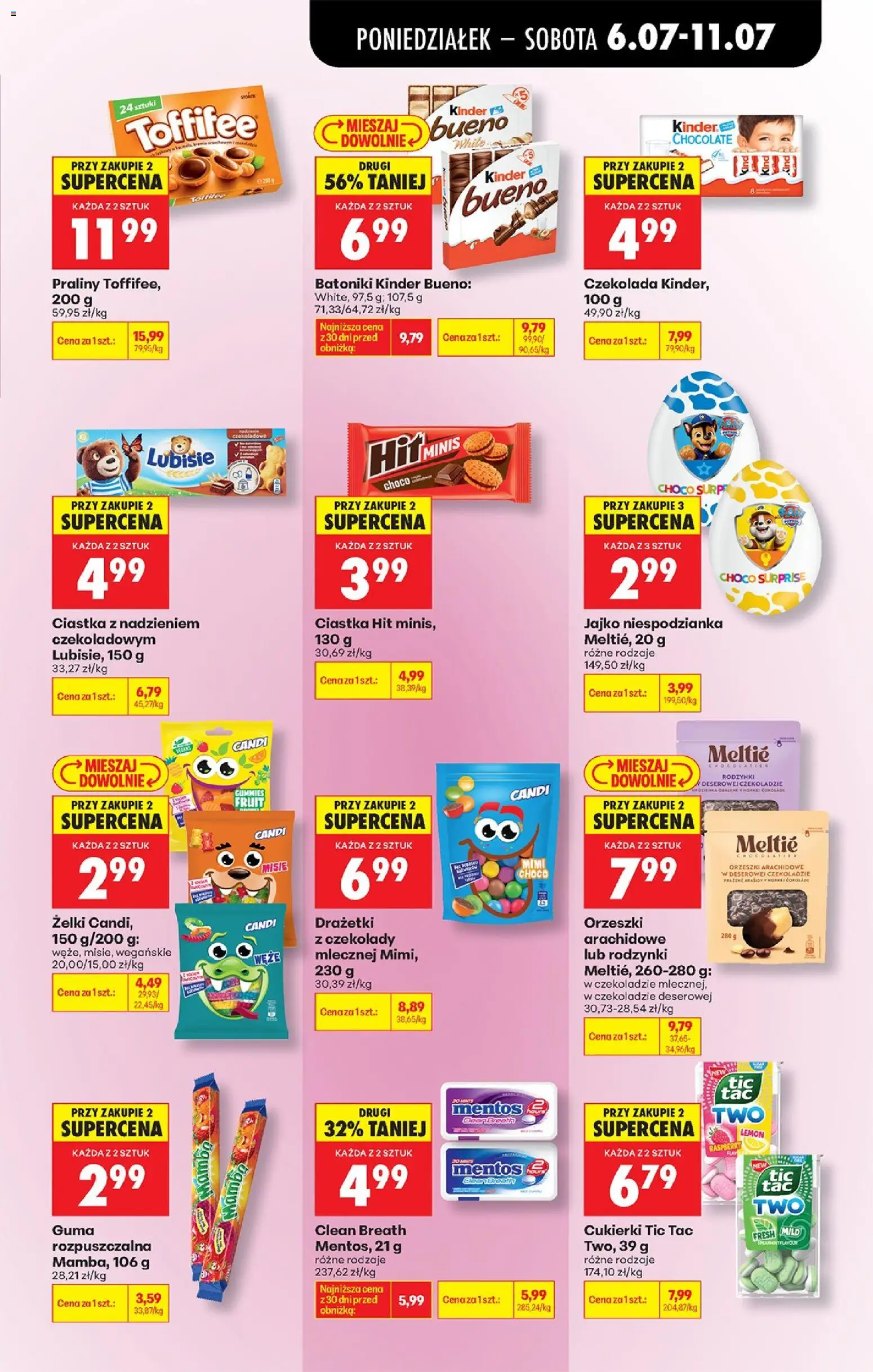 Biedronka Polsko leták od 06.07.2026 | Strana: 55 | Produkty: Tác, Guma, Kinder, Kinder Bueno