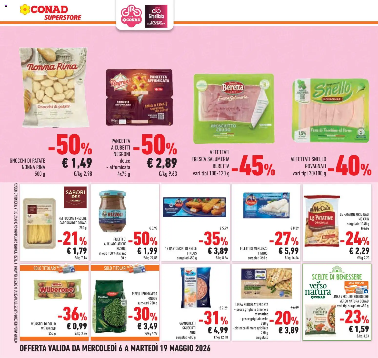 Volantino Conad del 06.05.2026 | Pagina: 24 | Prodotti: Patatine, Limone, Prosciutto, Wurstel