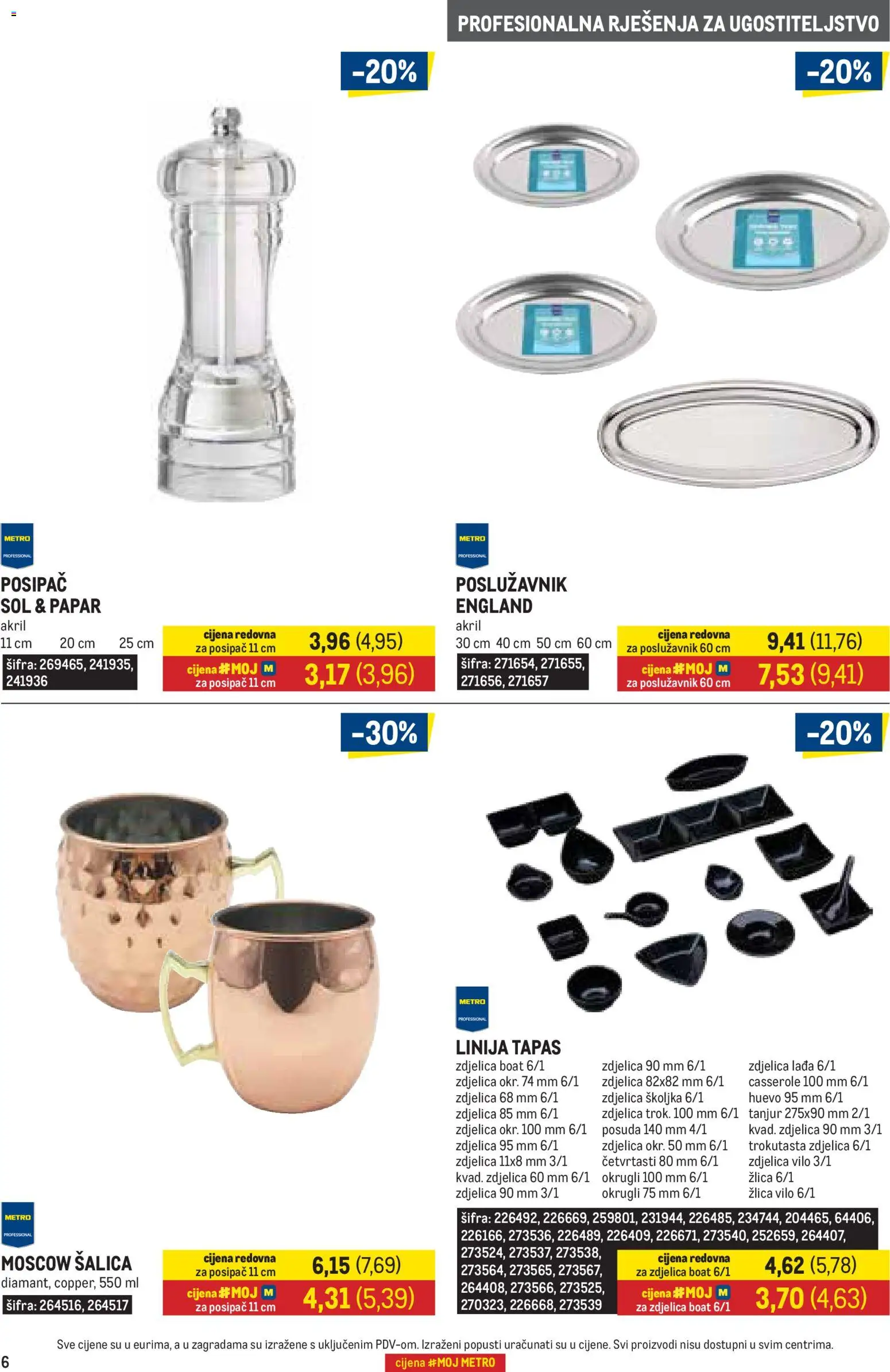 Metro katalog | vrijedi od 01.10.2026 | Stranica: 6 | Proizvodi: Sol, Papar, Šalica