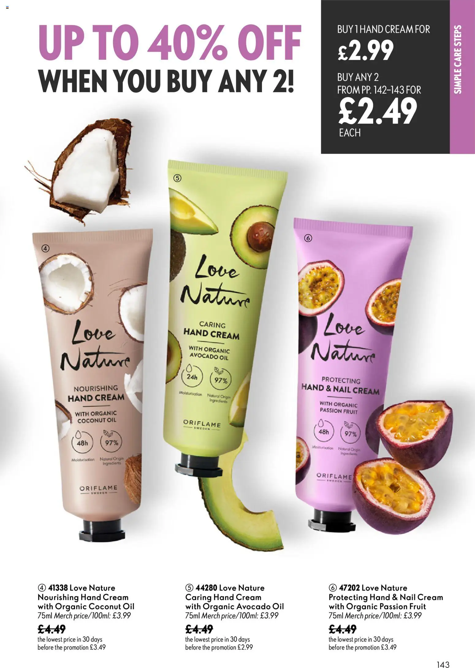 {H1} | Page: 143 | Products: Avocado, Hand cream, Oil, Ingredients