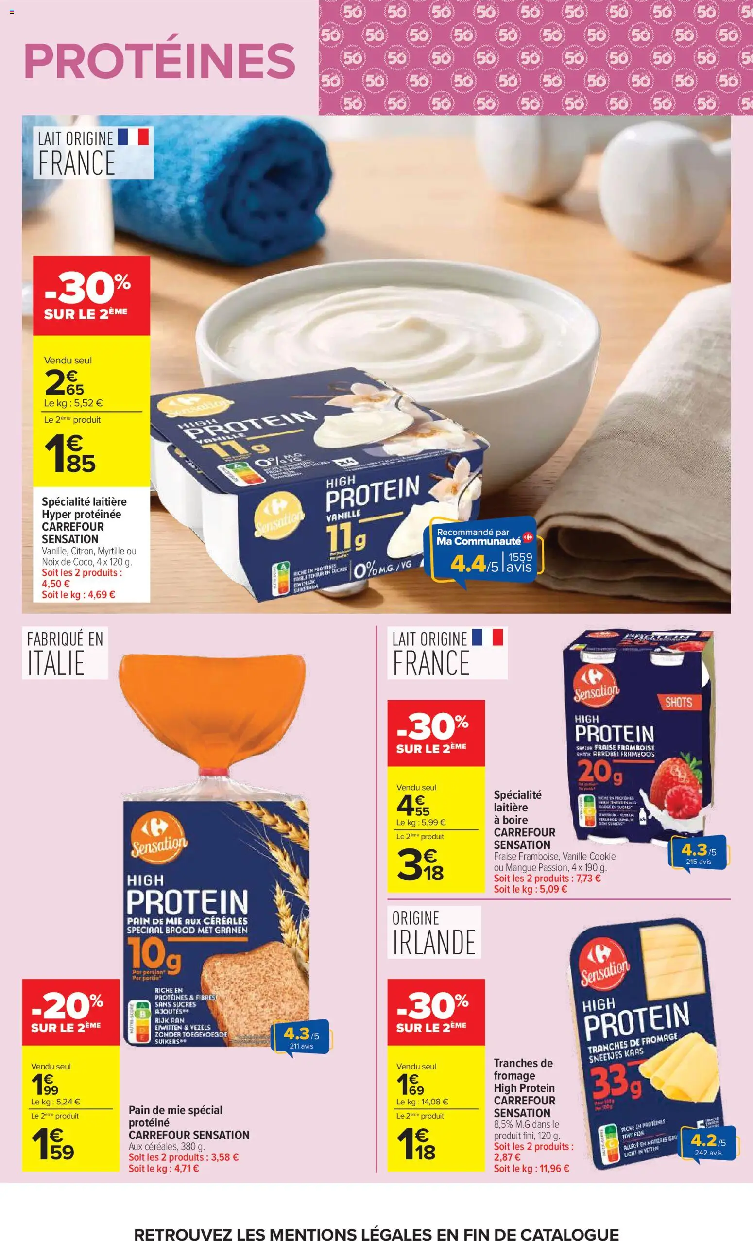 {H1} | Page: 40 | Produits: Lait, Fromage, Pain, Noix