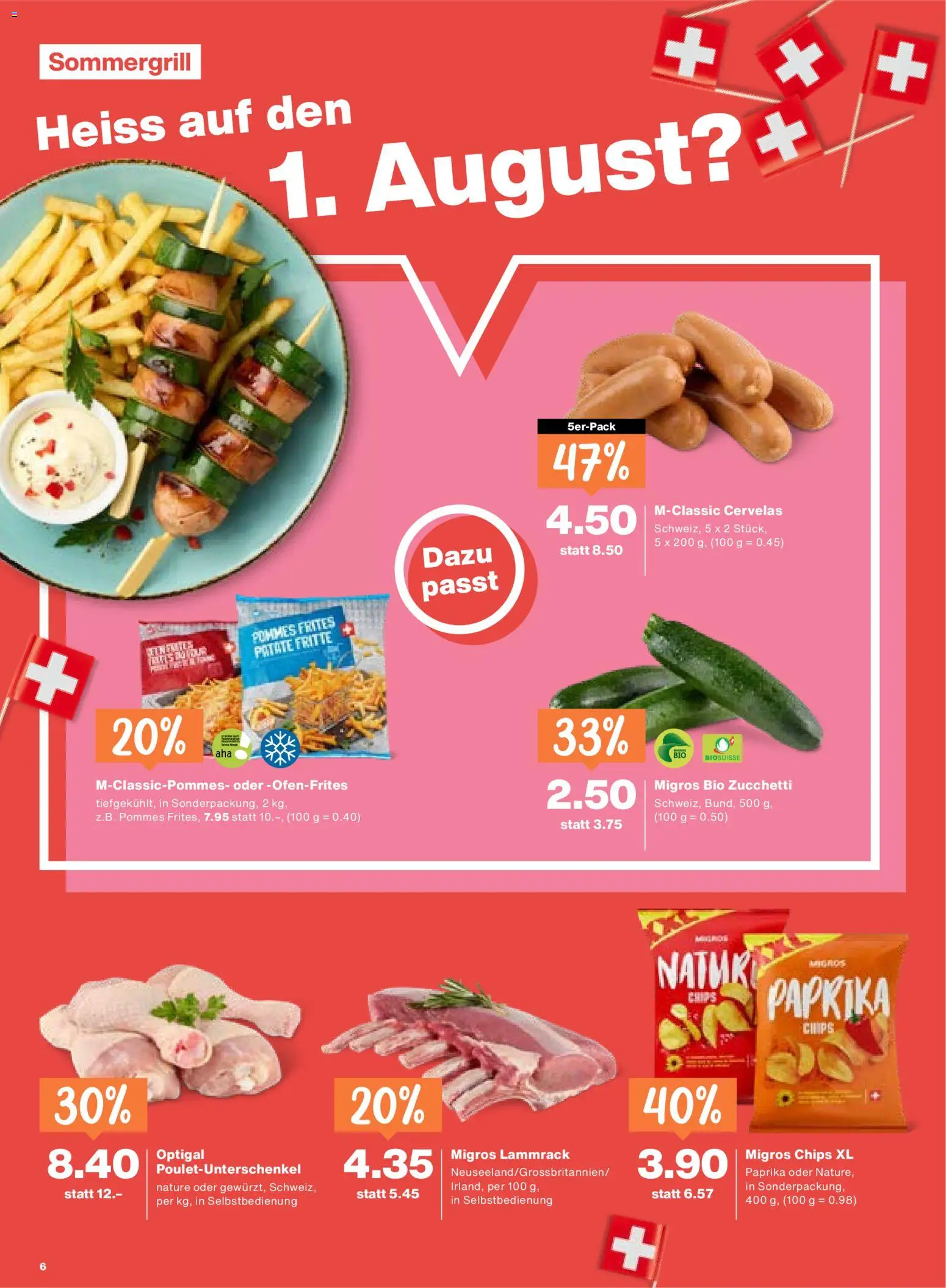 Migros aktionen – gültig ab 23.07.2026 | Seite: 6 | Produkte: Pommes Frites, Chips
