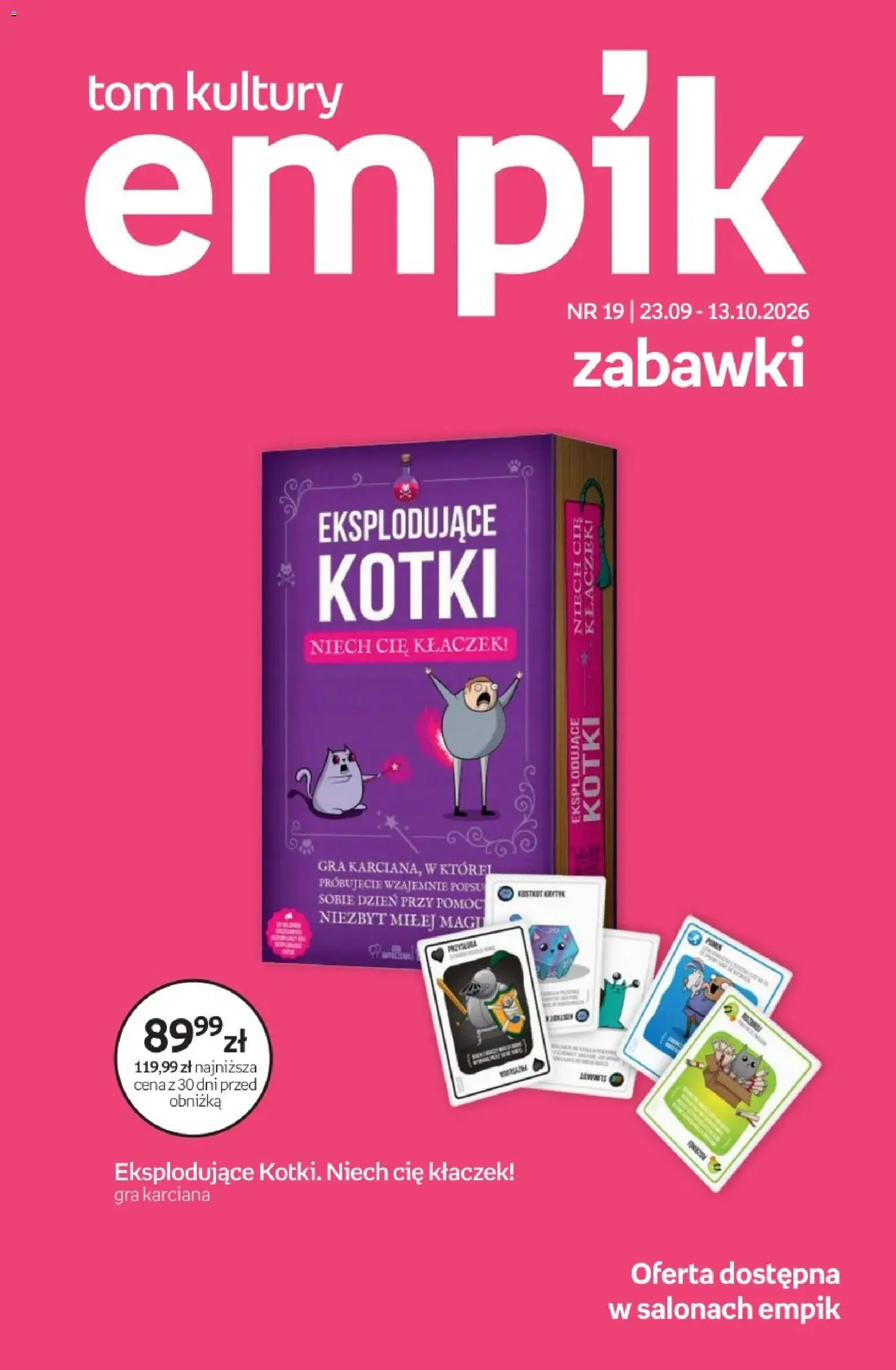 Empik promocje - Tom kultury Zabawki od 23.09.2026 | Strona: 1 | Produkty: Zabawki, Gra