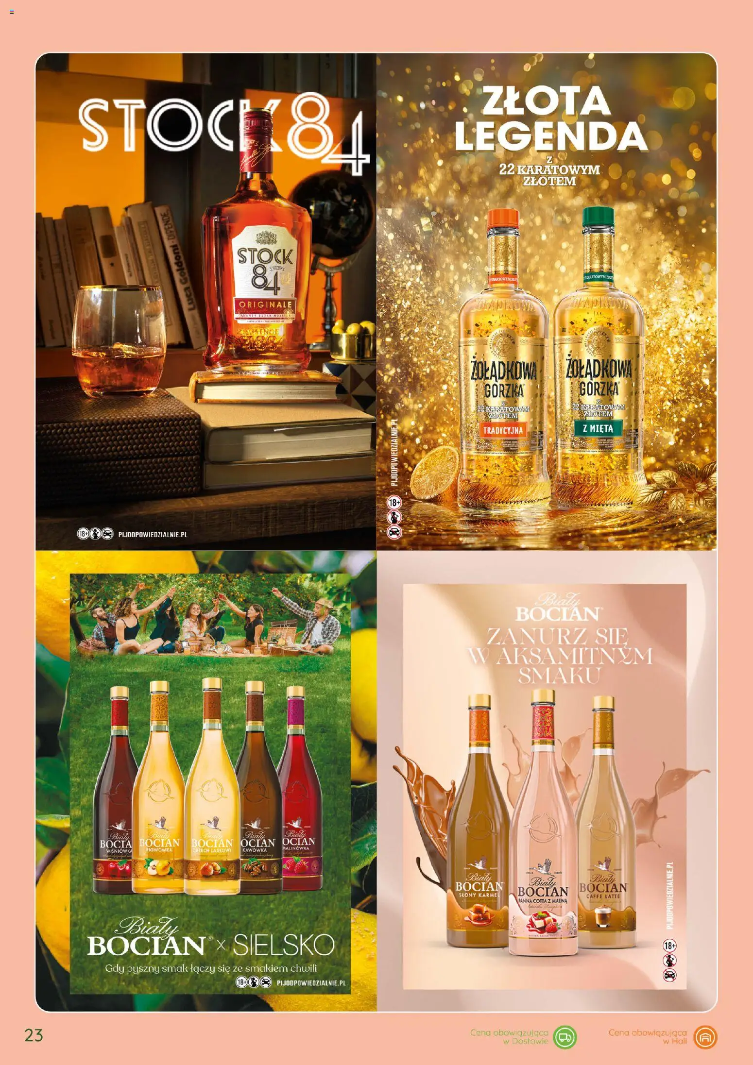 Eurocash gazetka - Katalog Alkoholowy od 01.10.2026 | Strona: 23 | Produkty: Malina, Słony karmel, Wiśniówka, Biały Bocian
