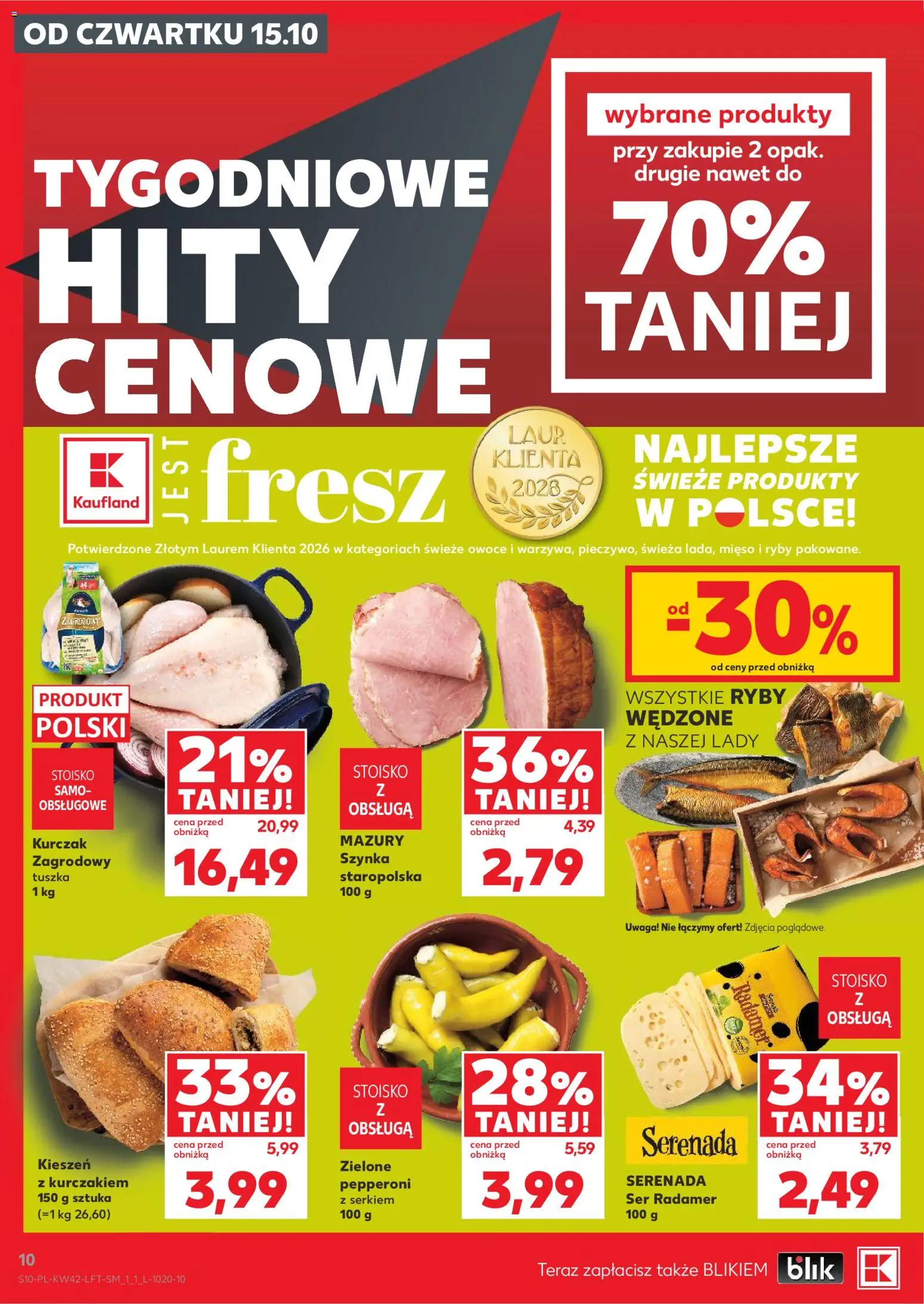 Kaufland Polsko leták - Jest fresz od 15.10.2026 | Strana: 10 | Produkty: Ryby