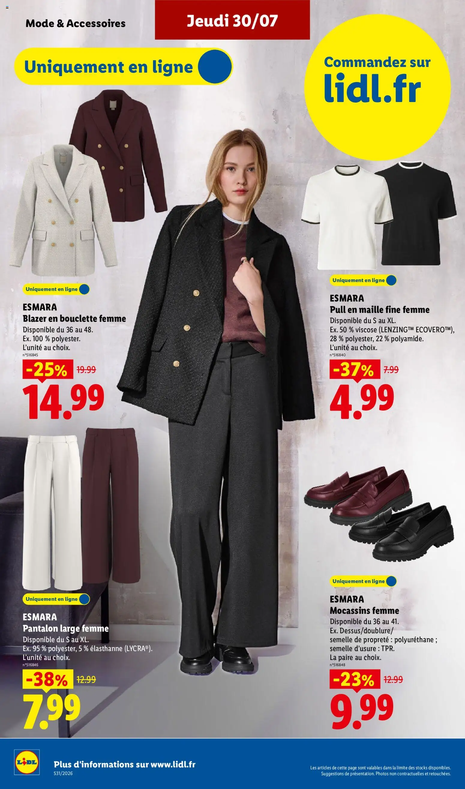 {H1} | Page: 42 | Produits: Esmara pull en maille fine femme, Esmara pantalon, Pull en maille, Pantalon
