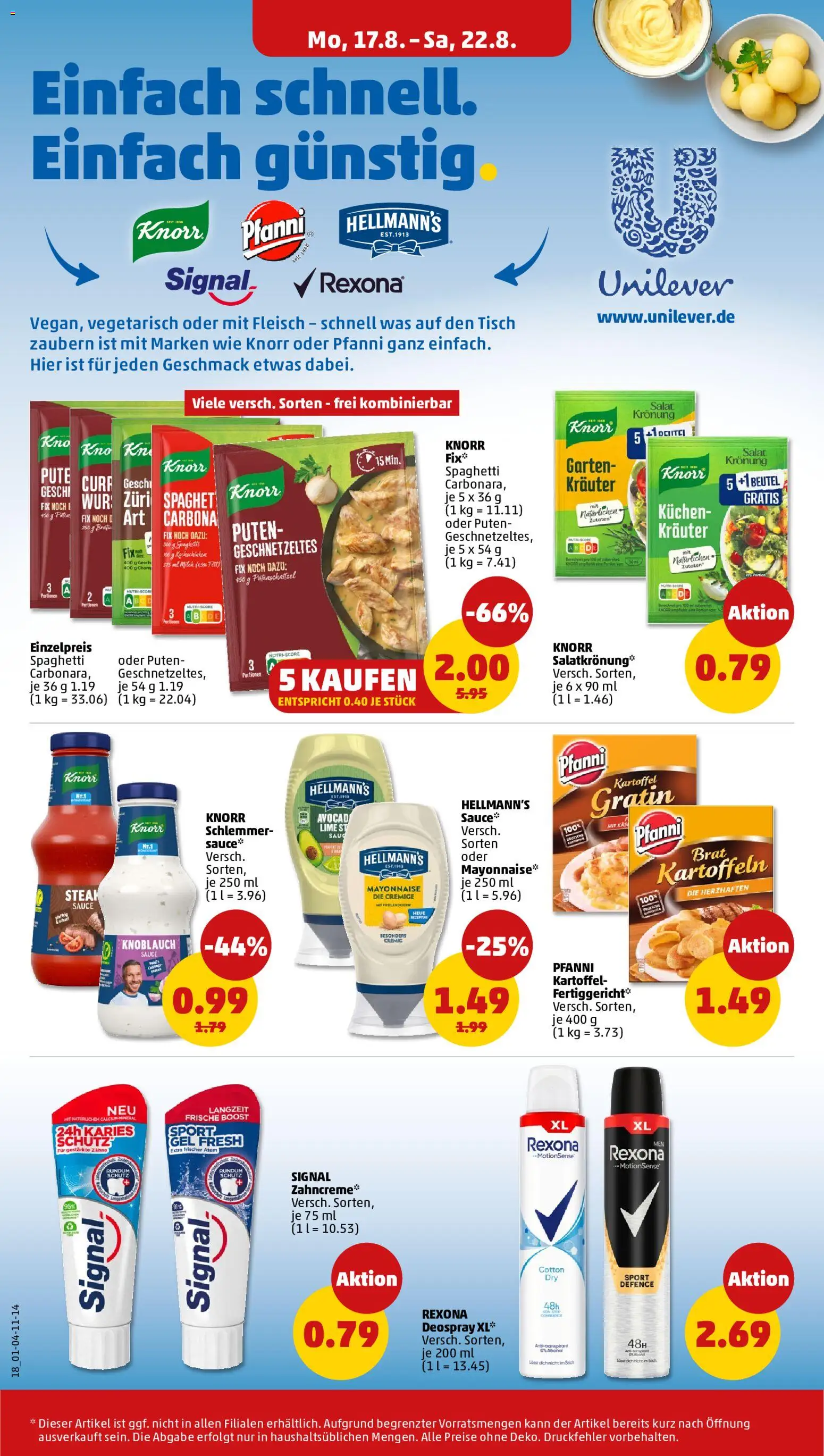 Penny Prospekt – gültig ab 17.08.2026 | Seite: 24 | Produkte: Spaghetti, Deodorant, Kartoffeln, Kuchen