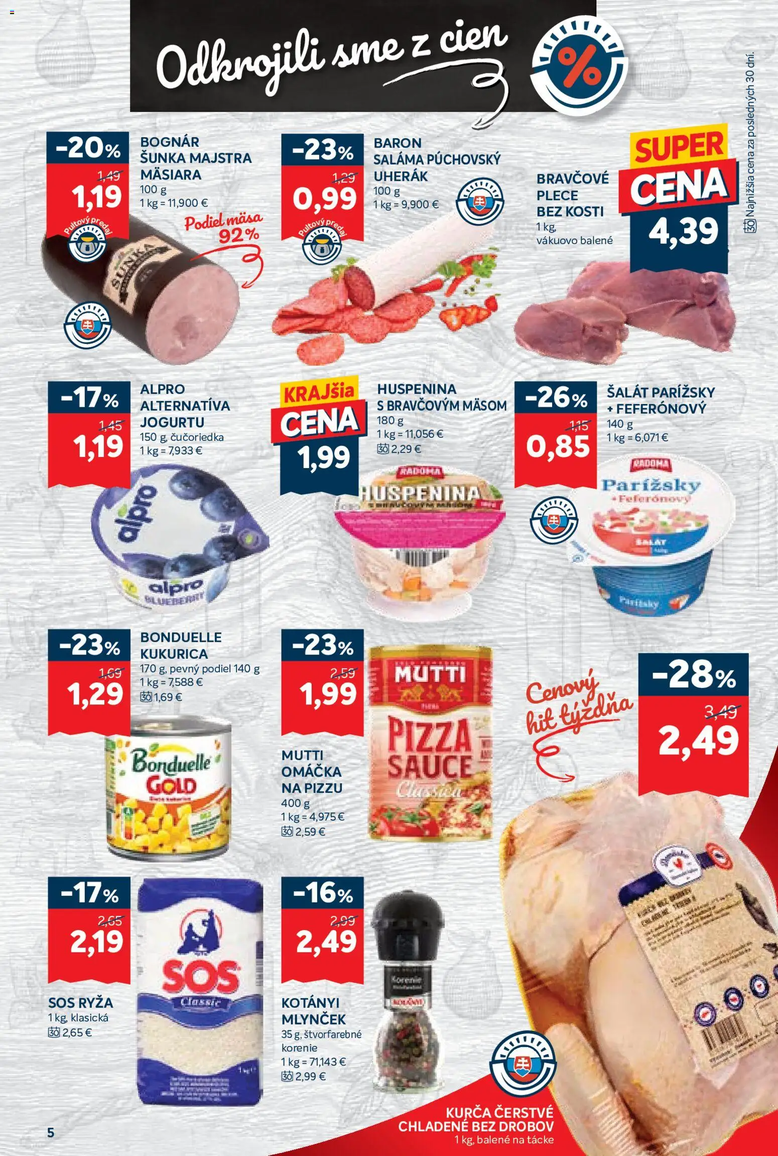 Nové Kraj akcie – leták je platný od 01.10.2026 | Strana: 9 | Produkty: Pizza, Korenie, Kurča, Mlynček