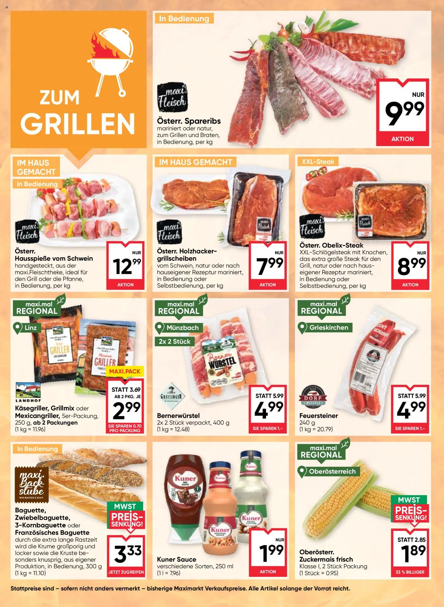 Maximarkt Flugblatt gültig ab 27.08.2026 | Seite: 6 | Produkte: Baguette, Grill