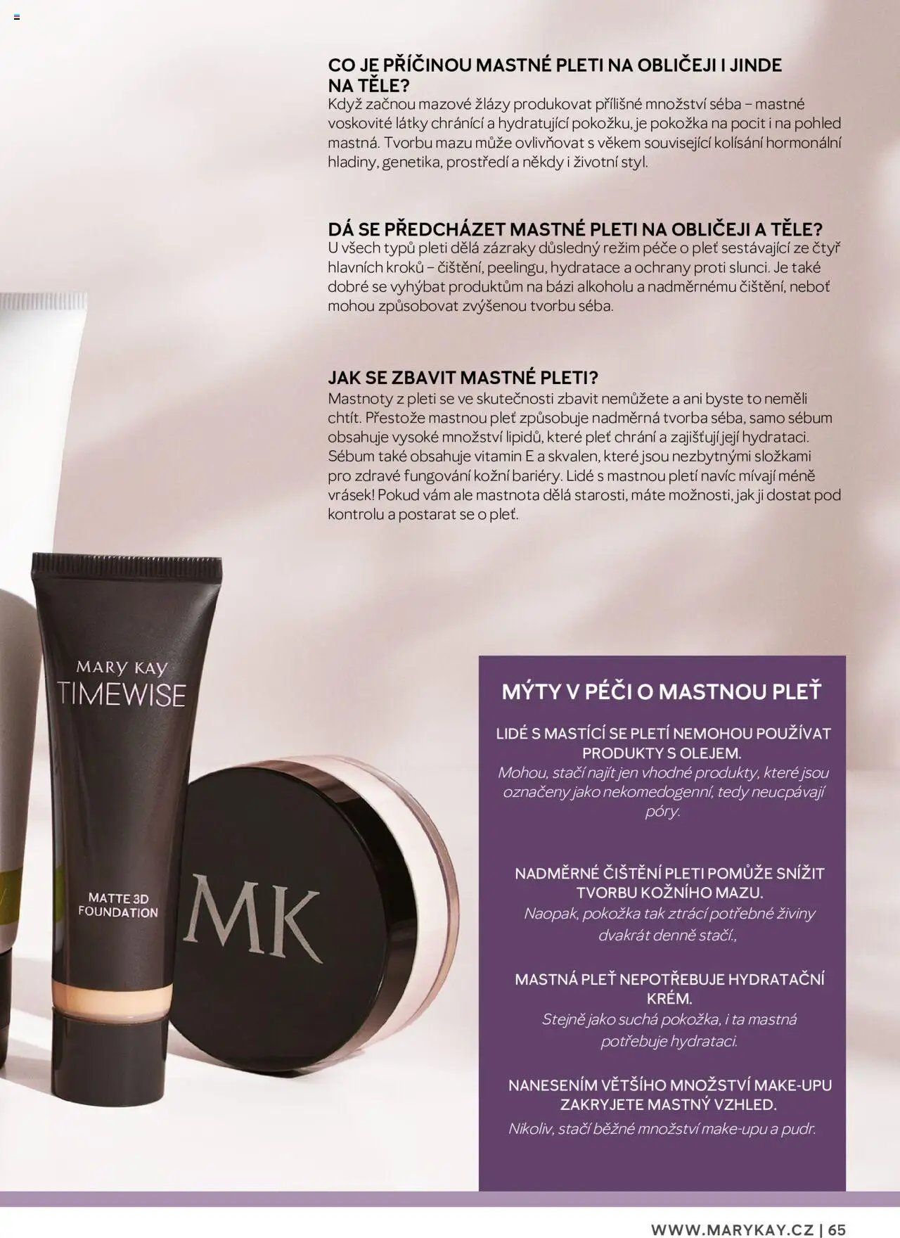 Mary Kay katalog - Průvodce péčí o pleť od 22.02.2025 | Strana: 65 | Produkty: Krém, Hydratační krém