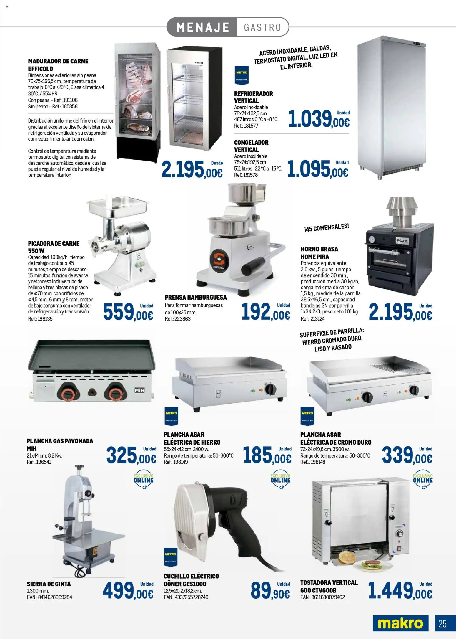Makro - Expertos en carnes │ válido desde el 09.03.2026 | Página: 25 | Productos: Congelador, Peso, Ventilador, Σοκολατούχο γάλα