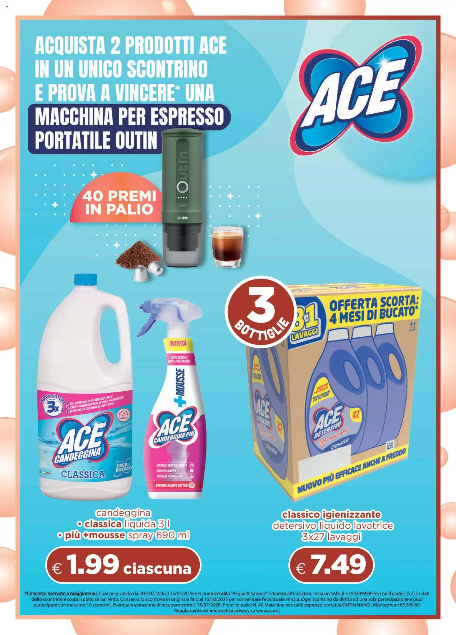 Volantino Acqua e Sapone del 05.04.2026 | Pagina: 2 | Prodotti: Sapone, Caffè, Acqua, Gerani